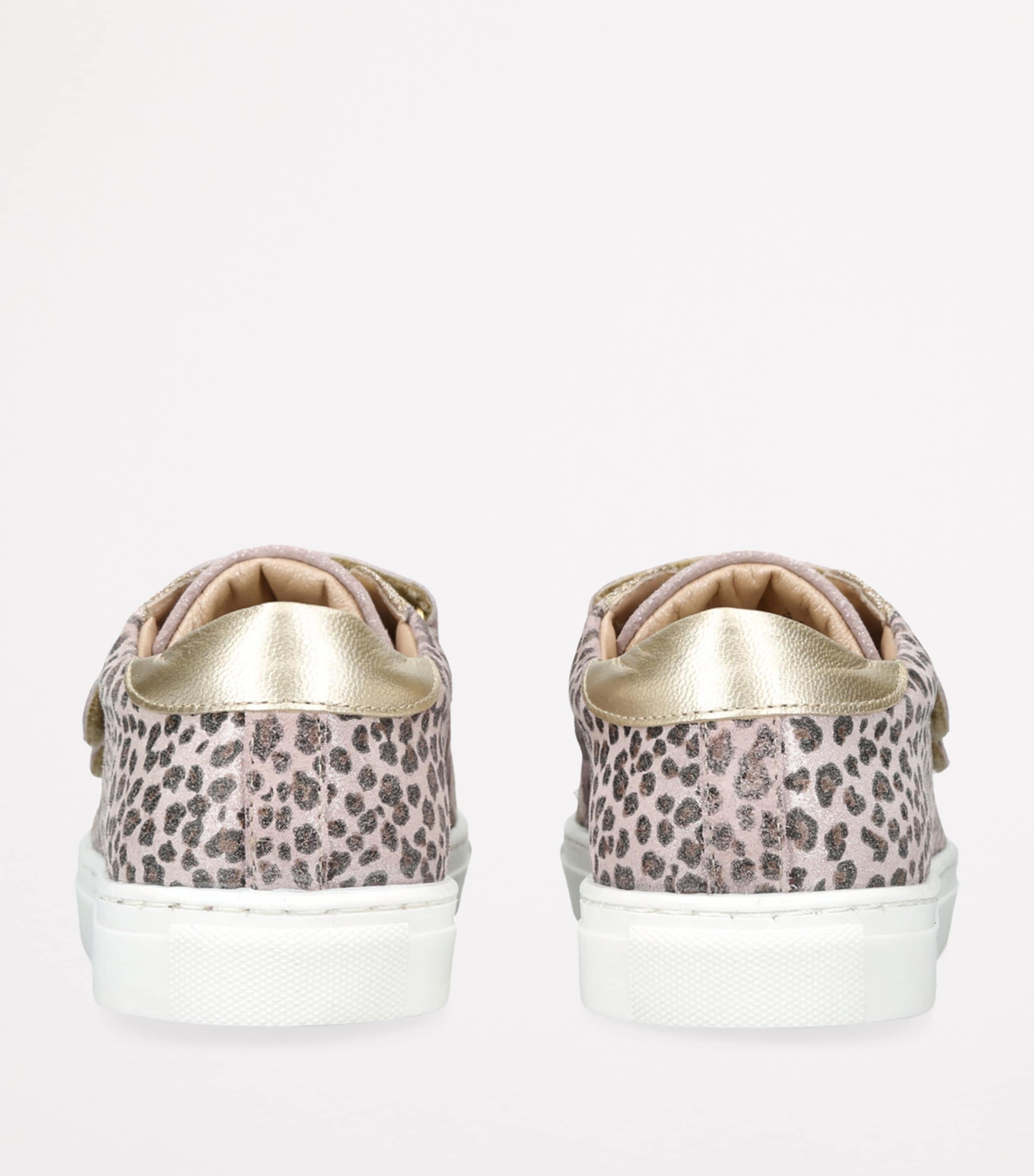 papouelli Leather Dorothy Leopard Sneakers Gold Comb Image 2