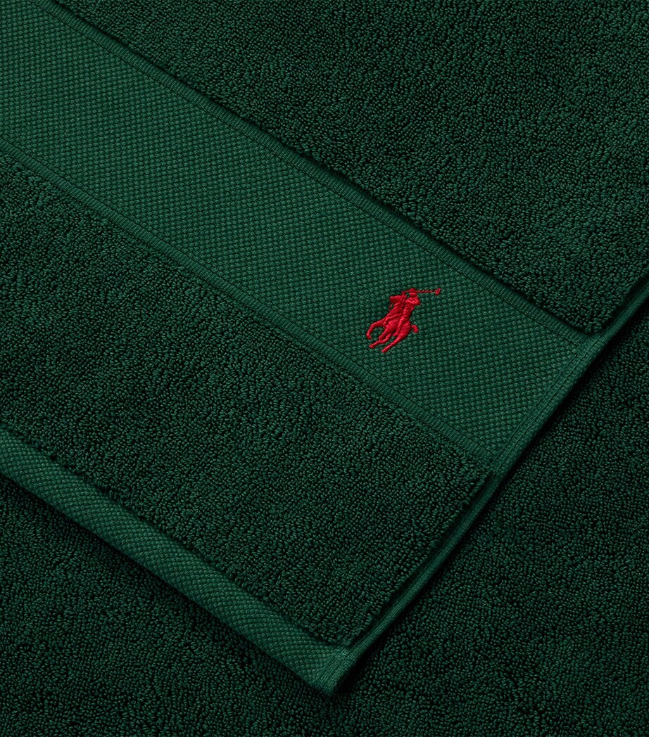 Ralph Lauren Home Polo Player Hand Towel (50cm x 100cm) College Green Image 5