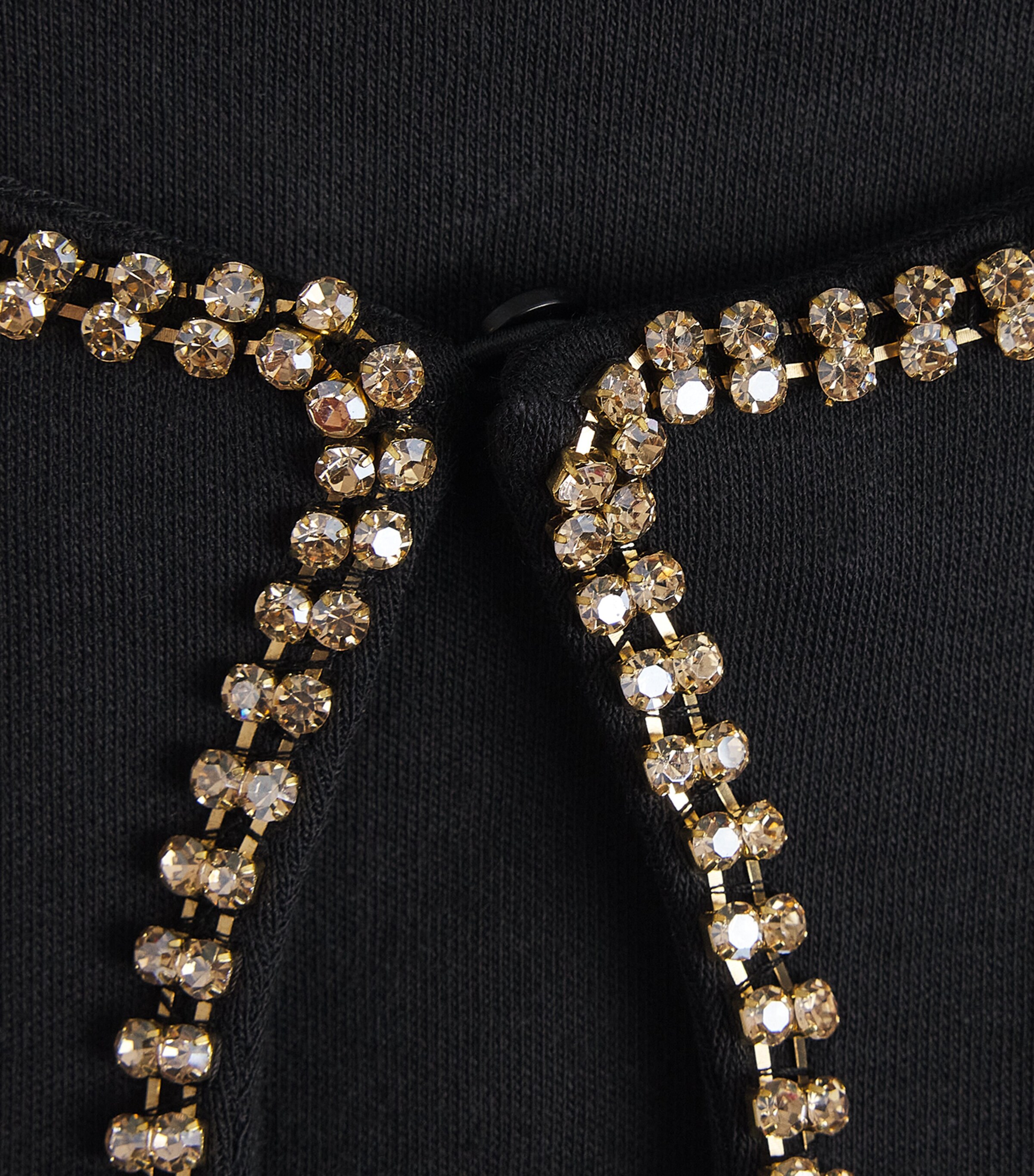 Sandro Paris Womens Rhinestone-Embellished Cropped T-Shirt Black Image 6