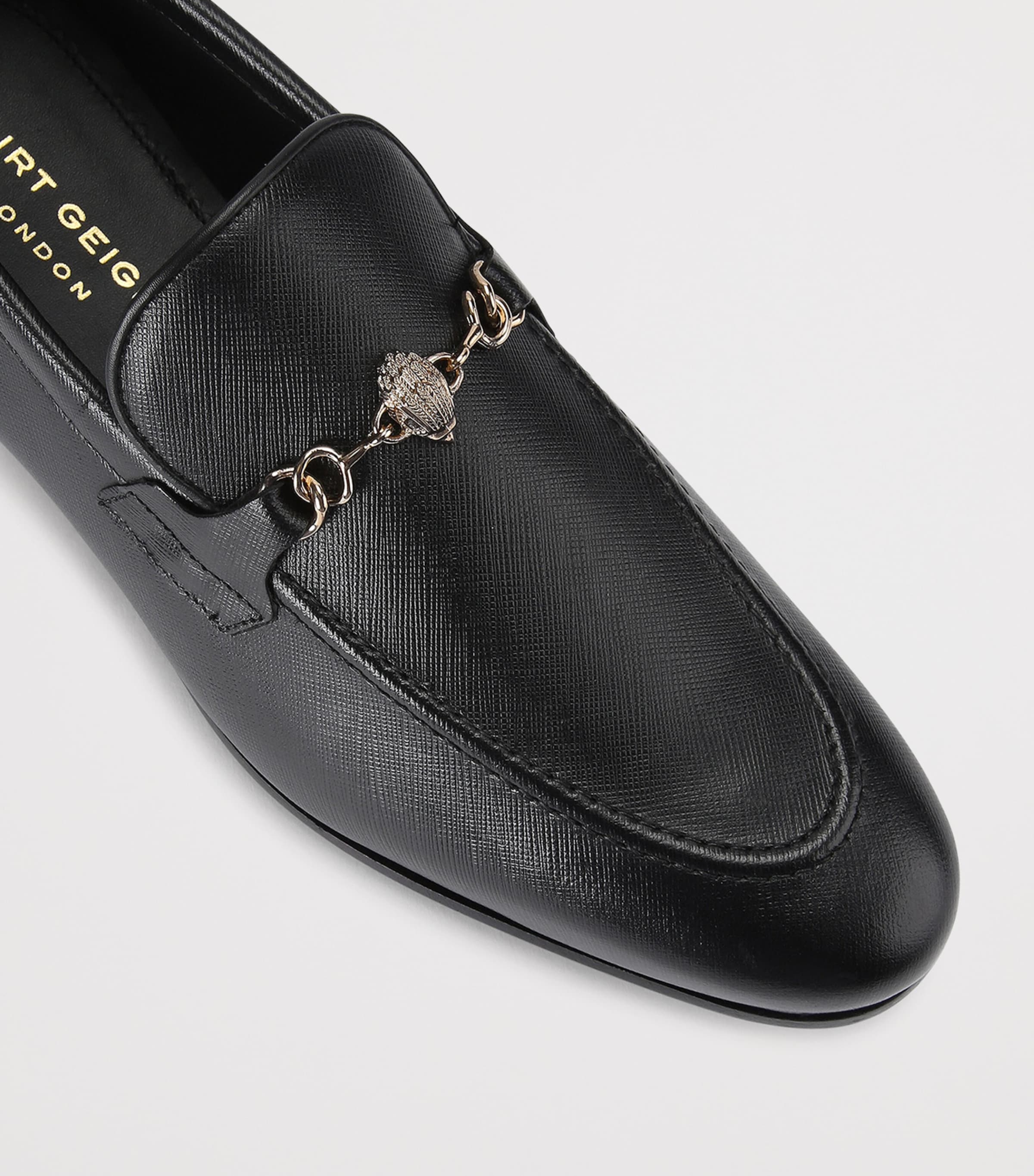Grained Leather Alton Loafers BLK/OTHER Image 4