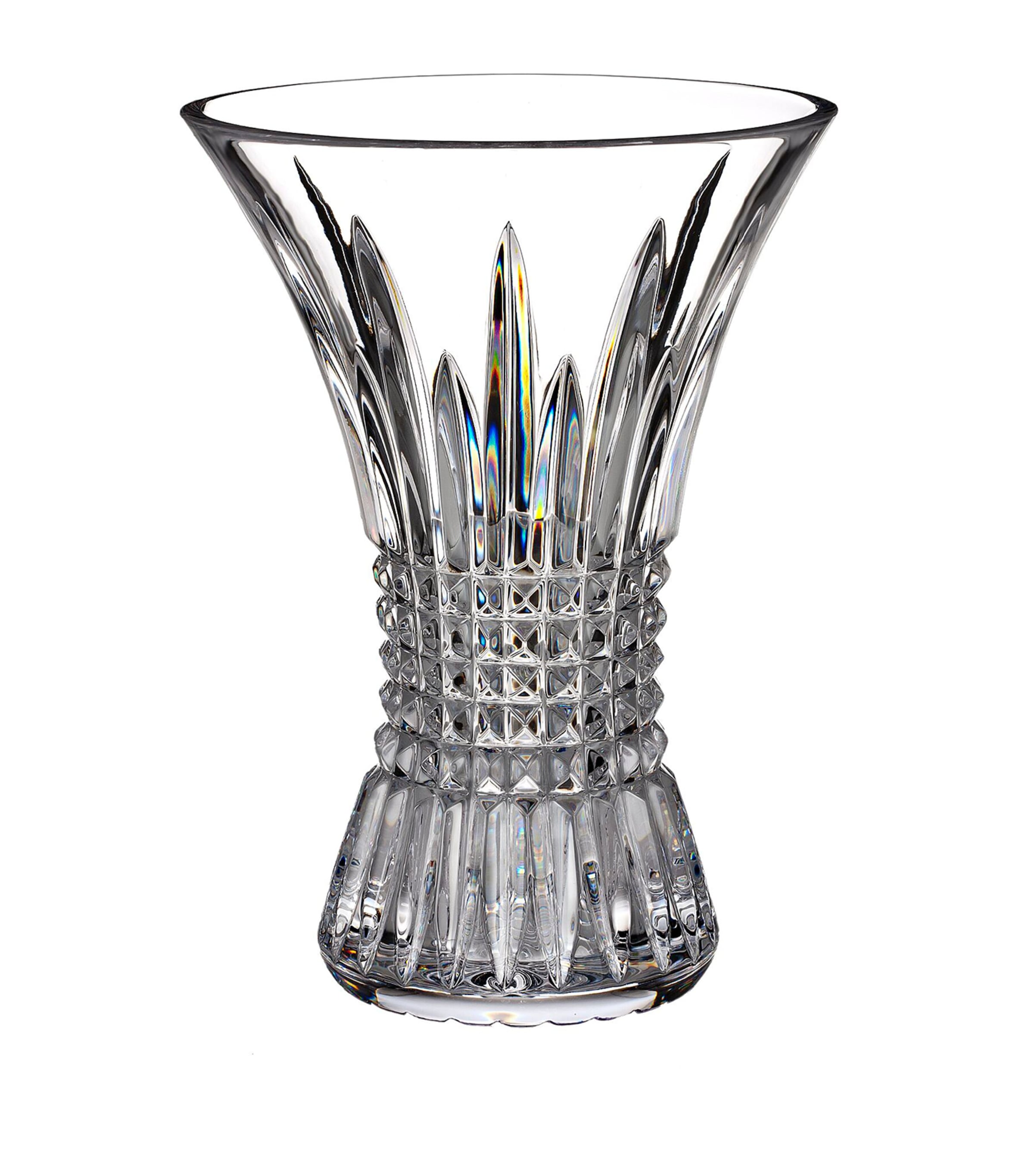 WATERFORD LISMORE DIAMOND FLARED VASE