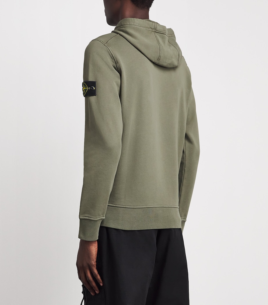 Stone Island Mens Organic Cotton Fleece Hoodie Image 5