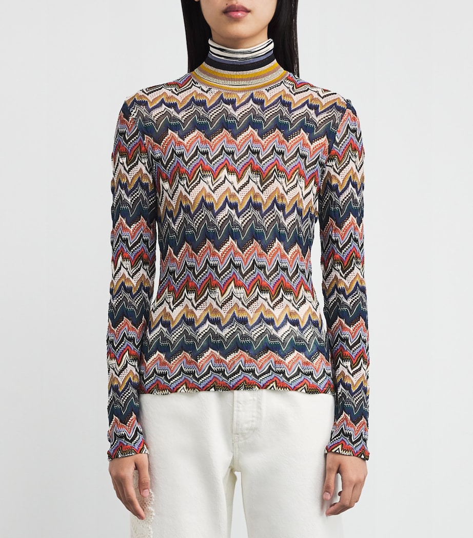 Zigzag Rollneck Sweater SM9R3 MULTICOLOR Image 3