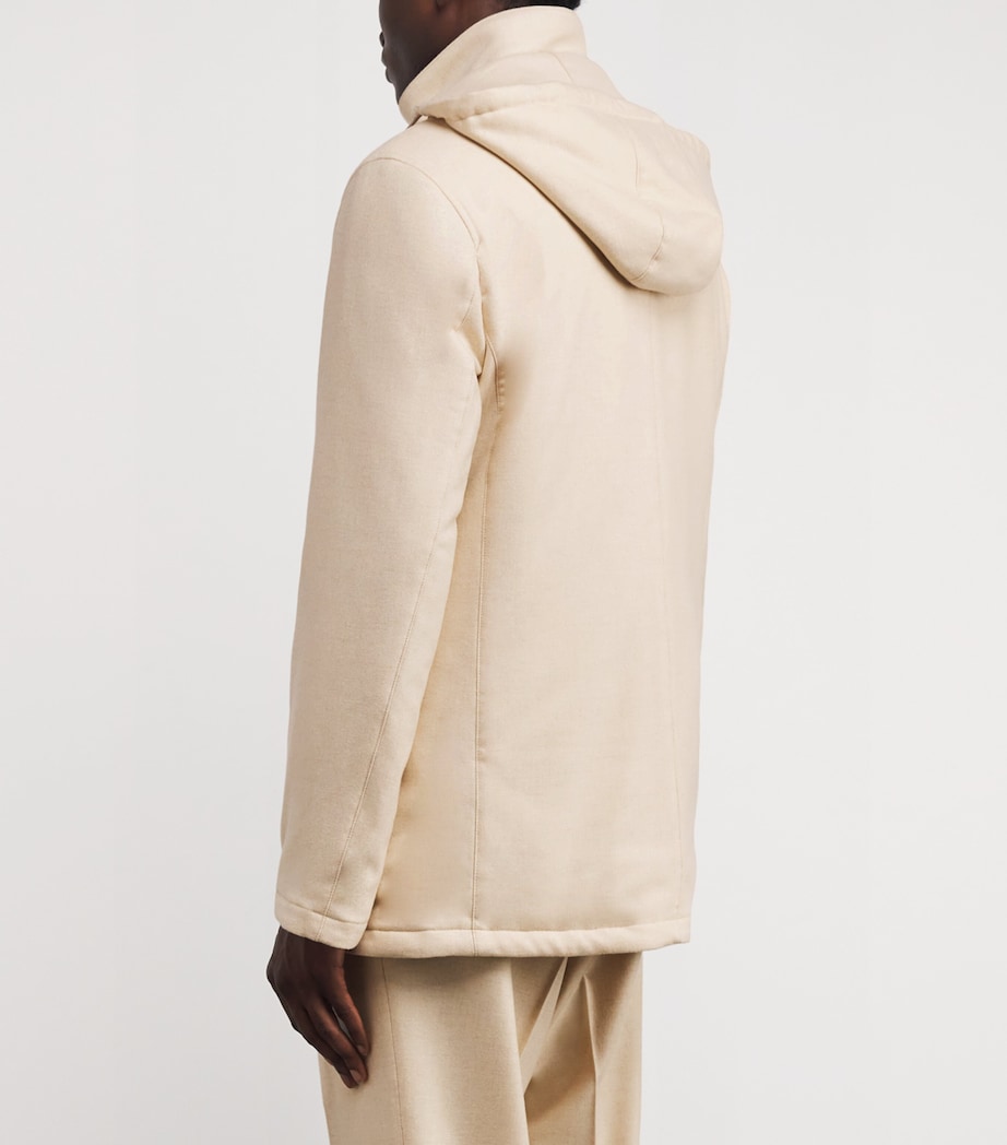 Cashmere Padded Car Coat NATURALE WHITE 9009 Image 4