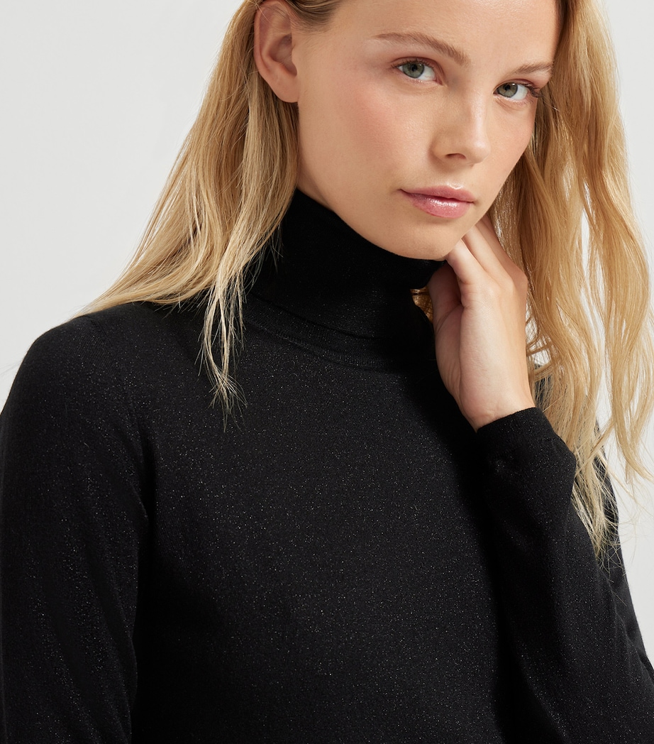 Cashmere-Silk-Blend Rollneck Sweater C101 Image 6