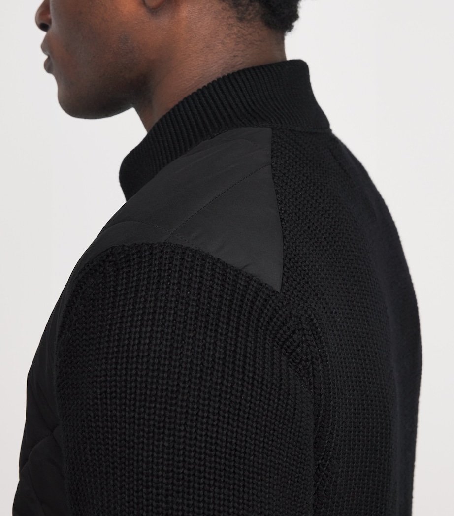 Knitted Quilted Newland Jacket BLACK Image 6