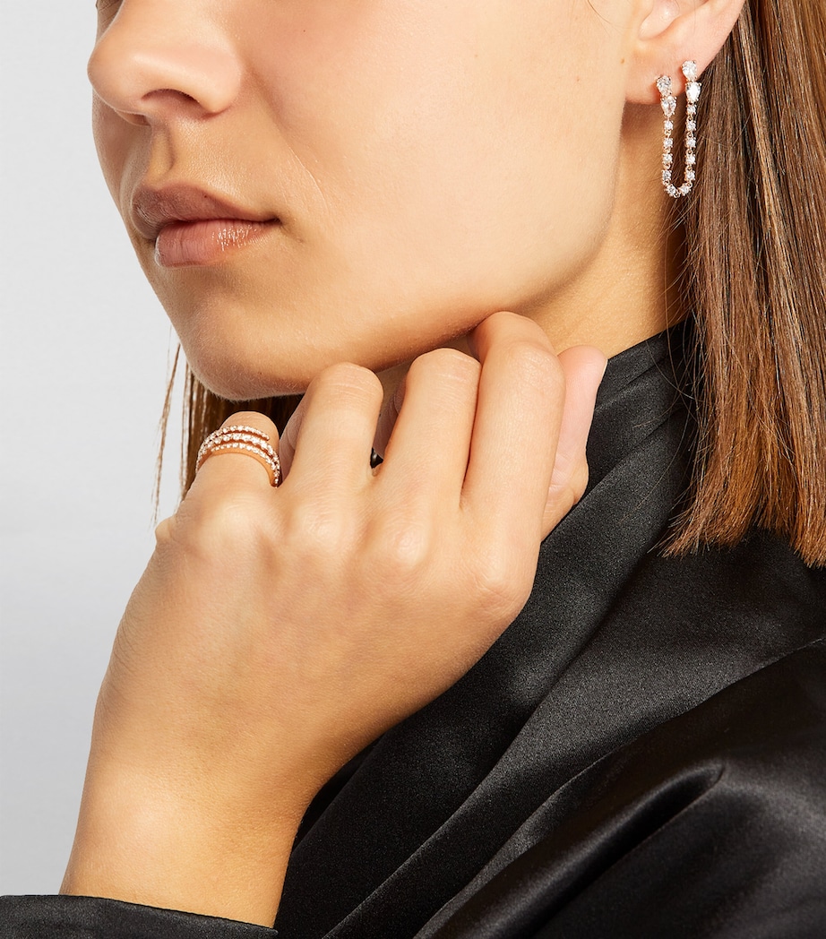 Anita Ko Rose Gold and Diamond Daphne Double-Piercing Single Earring Rose Gold Image 4