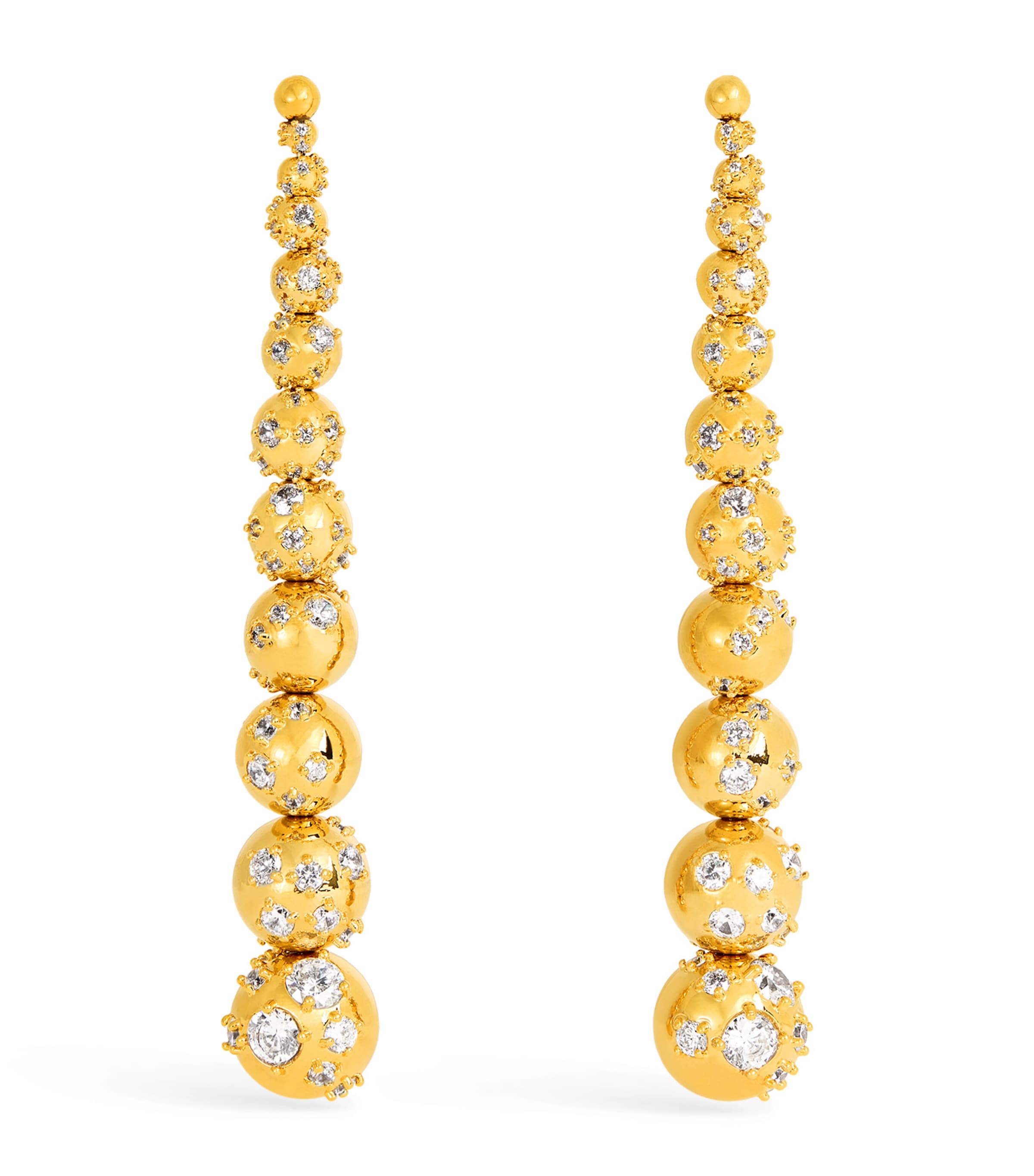 Zimmermann Gold-plated Zircon Nova Long Earrings