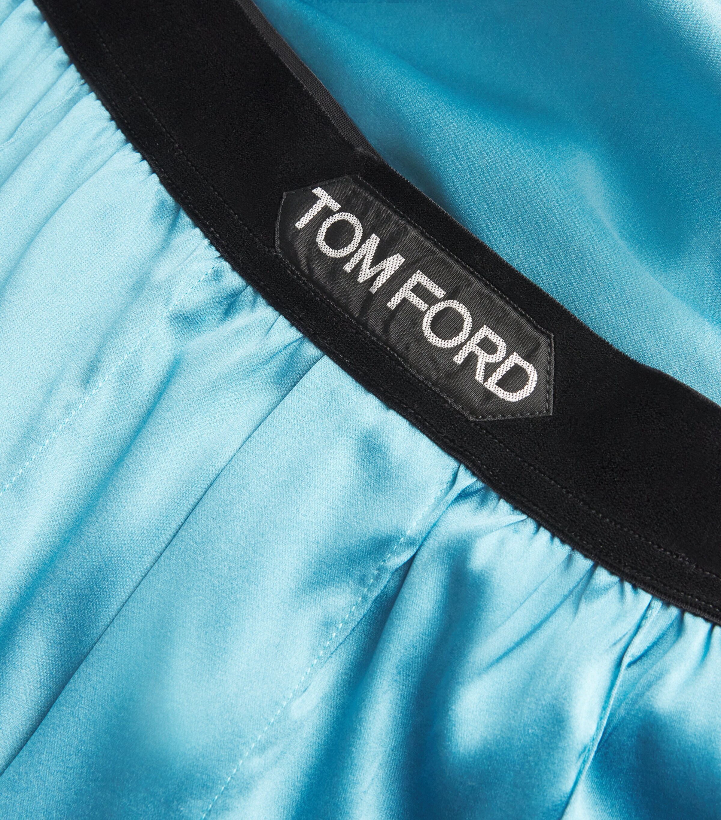 TOM FORD Mens Stretch-Silk Pyjama Trousers Azure Image 5