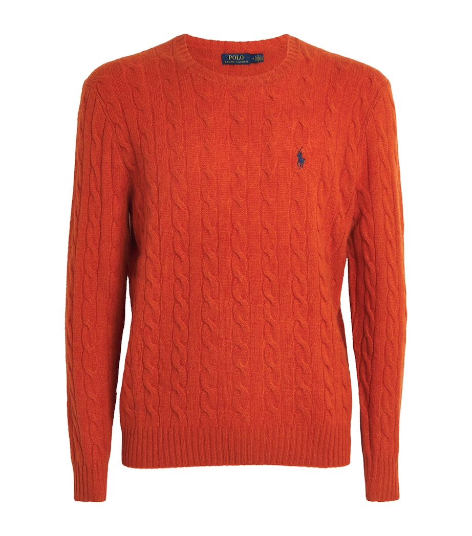 Wool-Cashmere Cable-Knit Sweater ORANGE Image 1