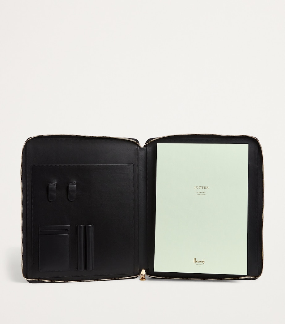 Leather Writing Folder BLACK Image 2