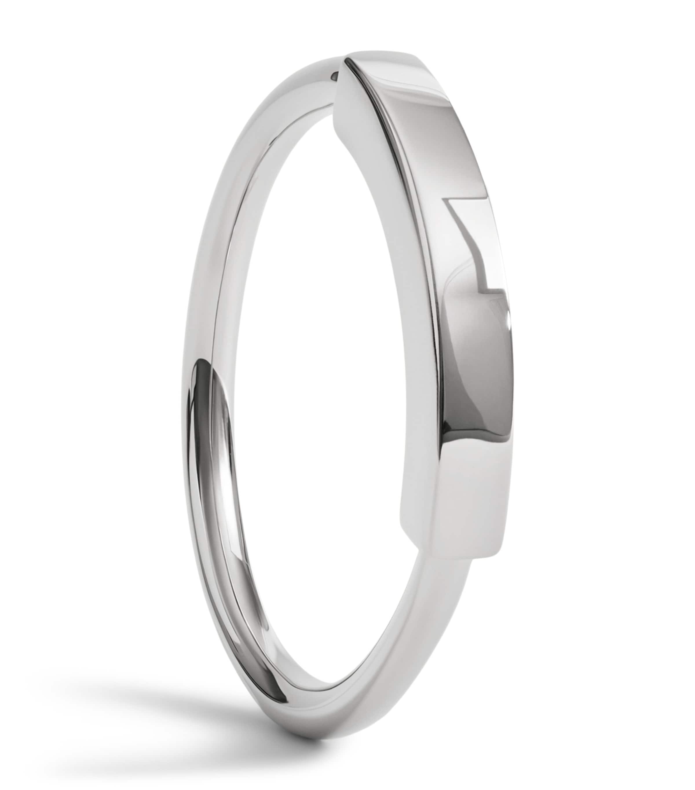 Monica Vinader Sterling Silver Linear Stacking Ring Silver Image 1