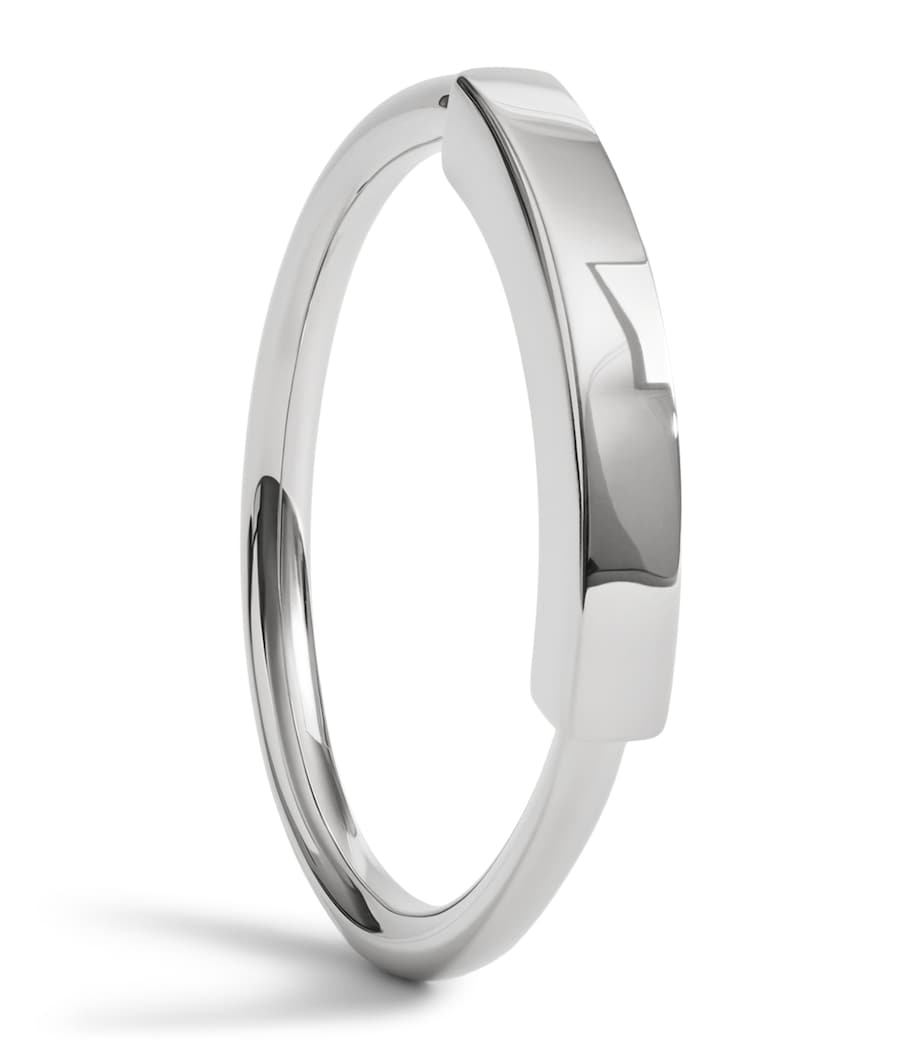 Monica Vinader Sterling Silver Linear Stacking Ring Silver Image 1
