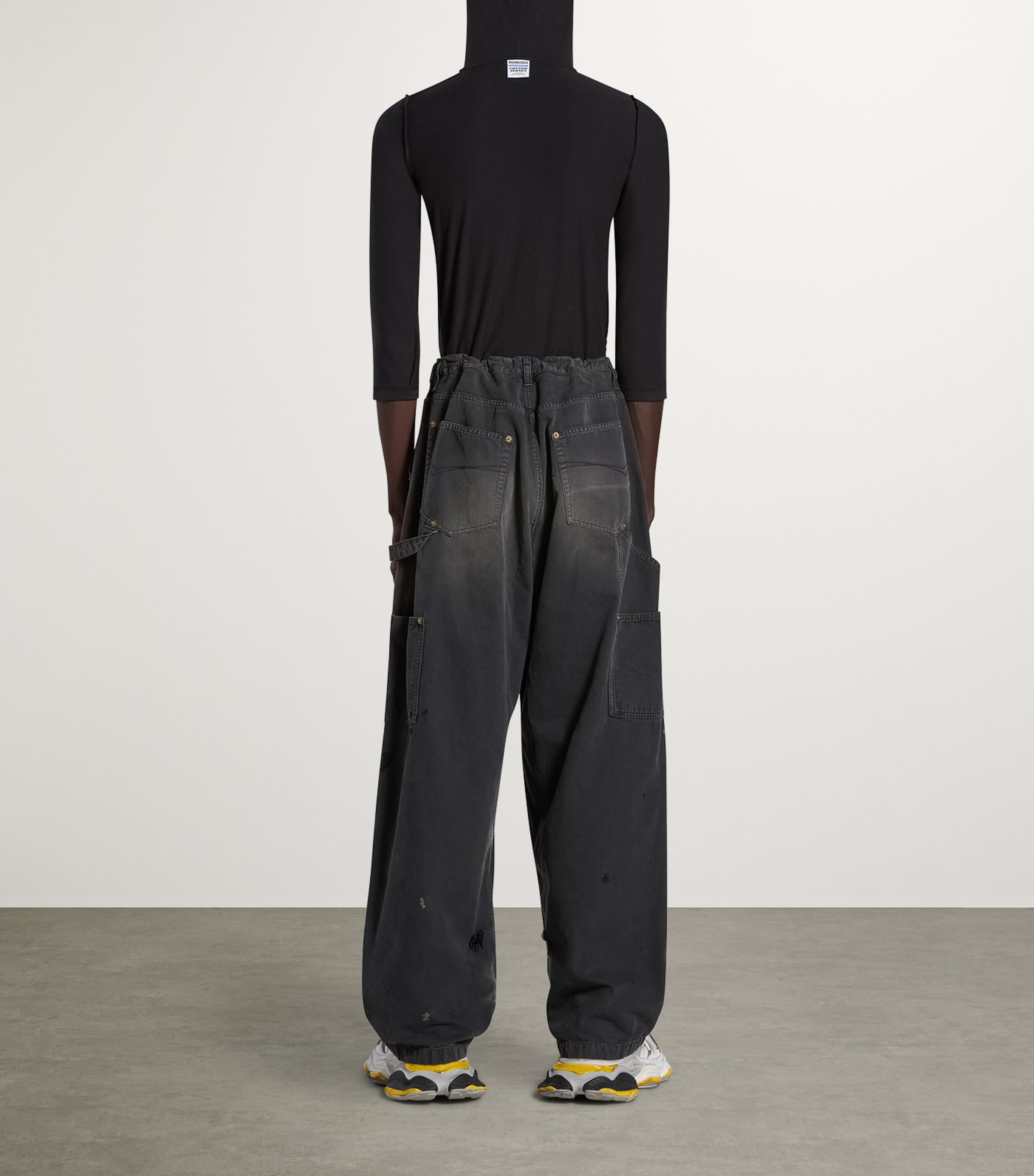 Balenciaga Black Double Knee Trousers | Harrods AE