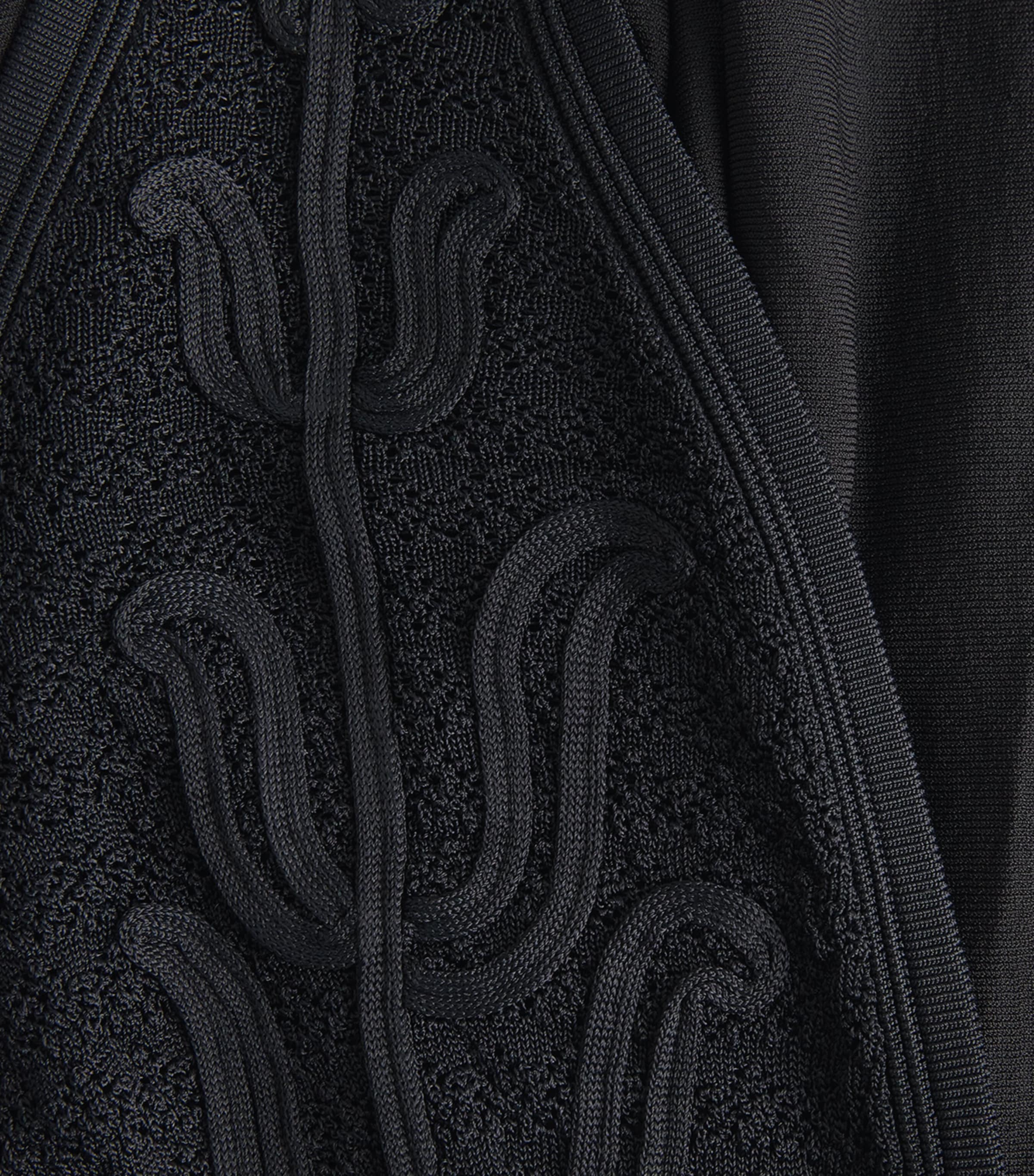 Sandro Paris Womens Knitted V-Neck Maxi Dress Black Image 6