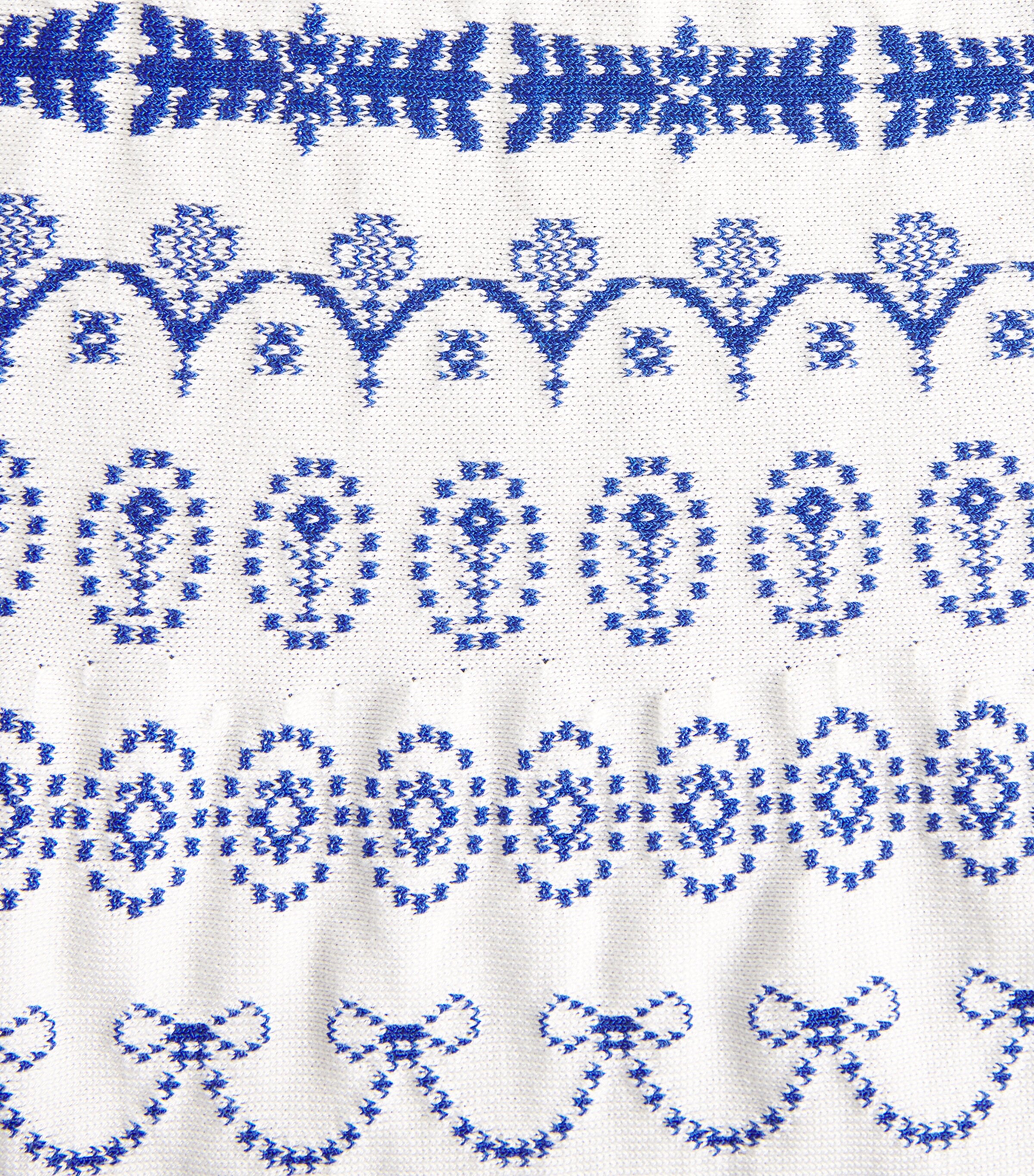 Molli Womens Jacquard-Knit Midi Skirt Milk Blue Faience Image 6