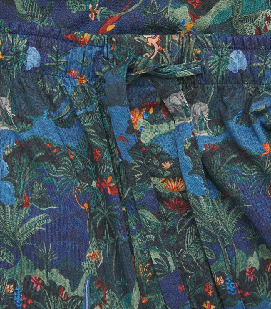 Cotton Jungle Print Lounge Trousers MULTI-COLOURED Image 5