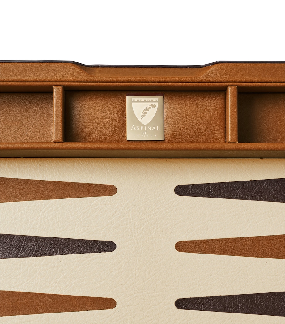 Leather and Raffia Backgammon Set NEUTRAL Image 6