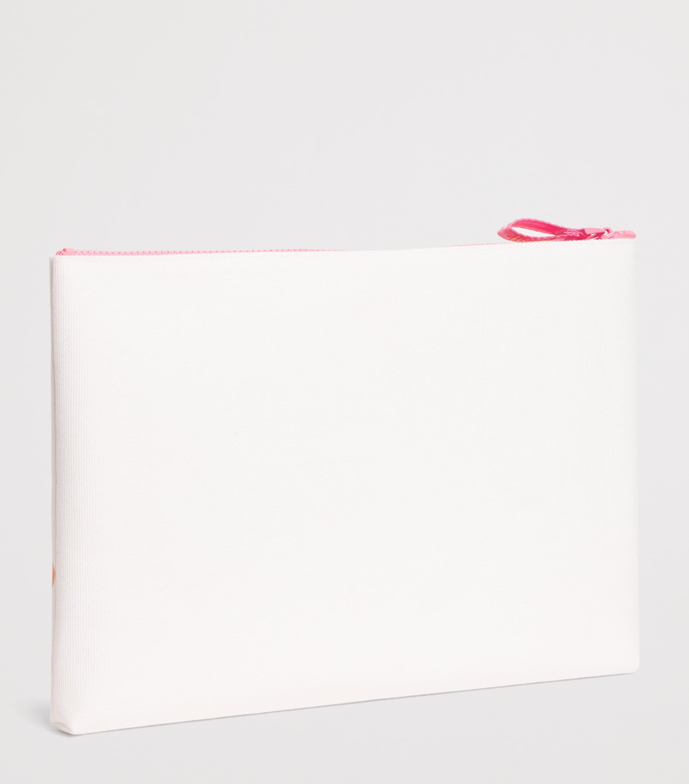 Large Cotton Logo Pouch BLUE Image 2