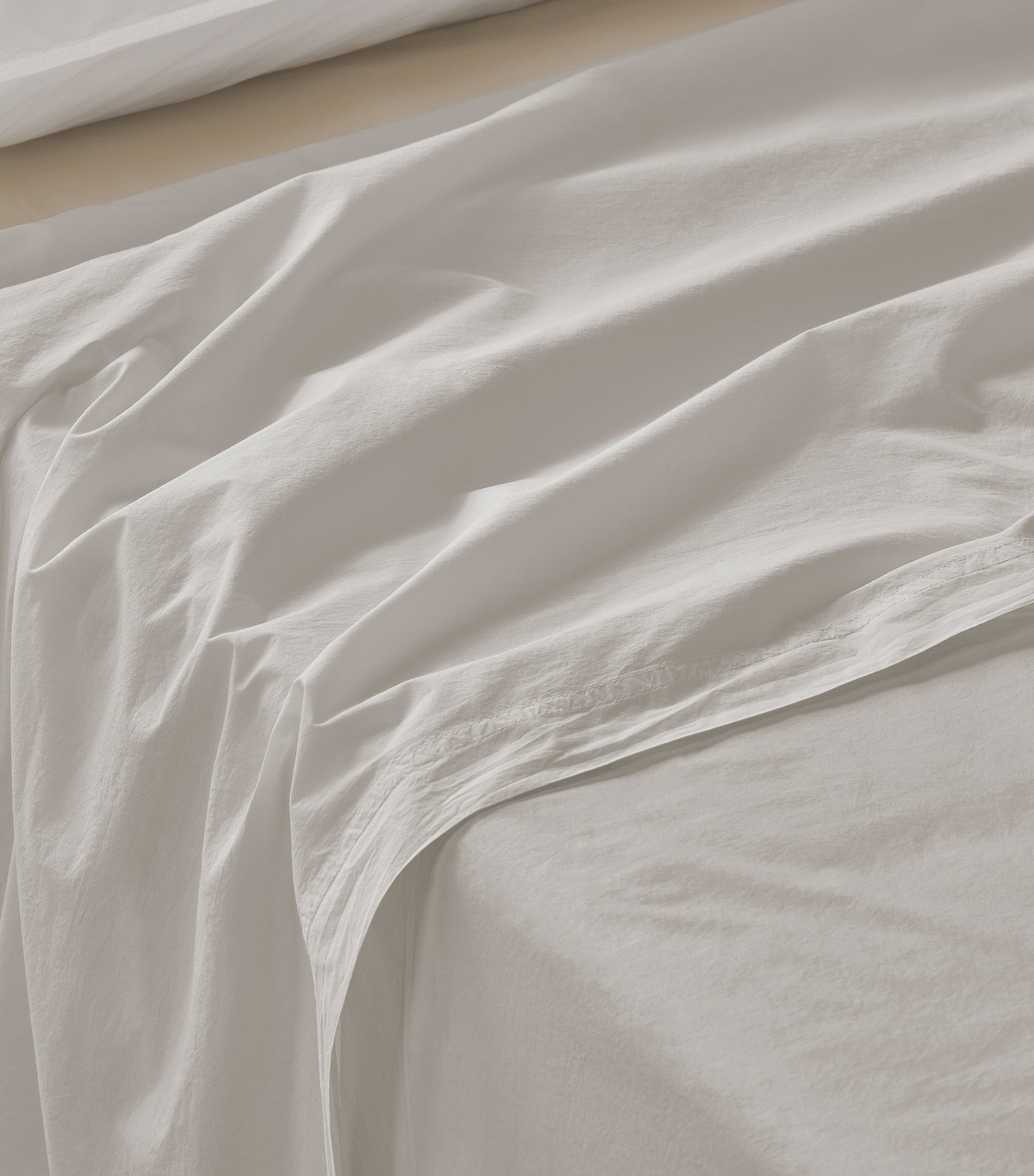 Society Limonta Cotton Nite Super King Flat Sheet (180cm x 200cm) Bianco Image 2