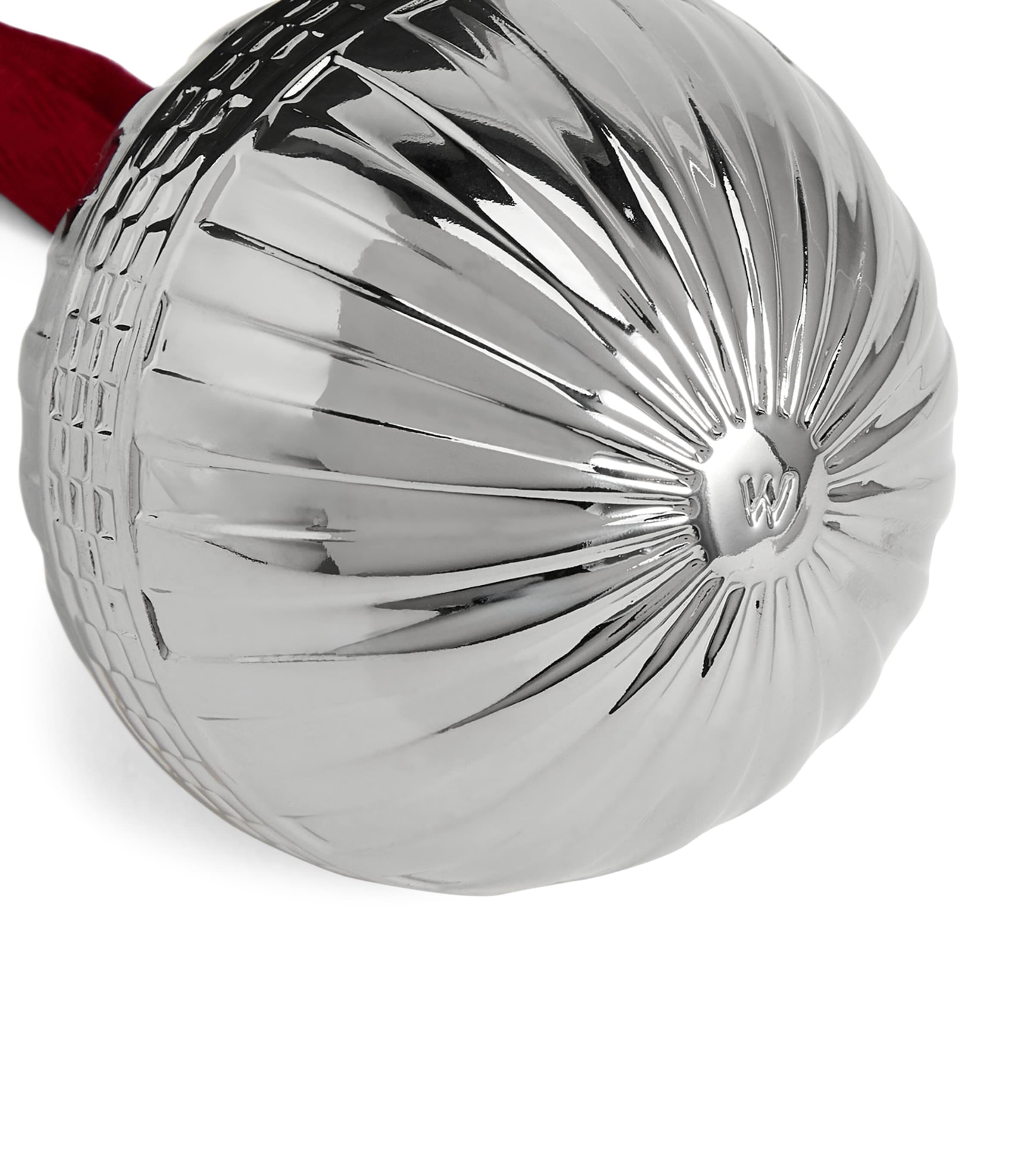 Festive Fluted Bauble SILVER Image 4