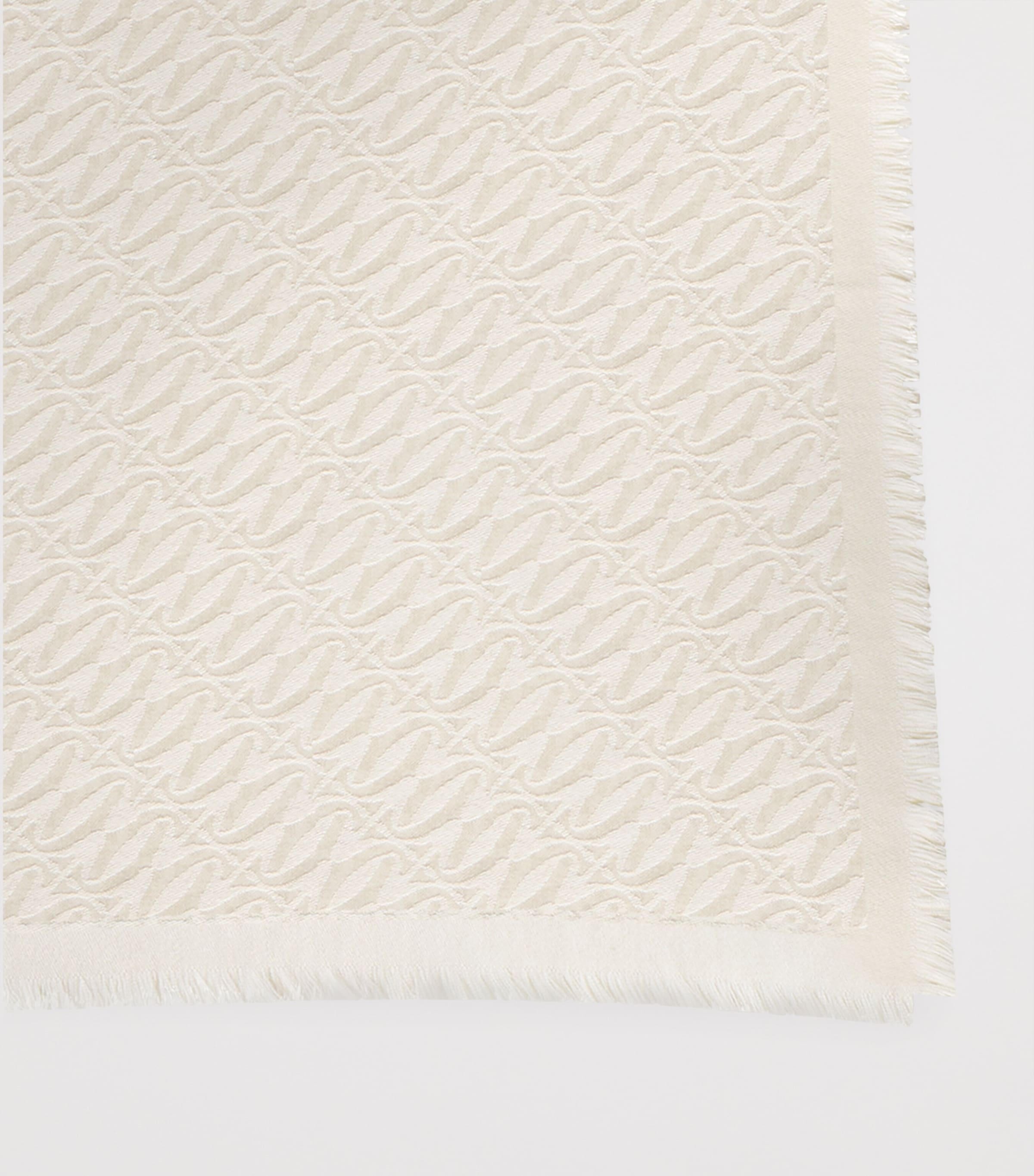 Cartier Silk-Wool C de Cartier Shawl White Image 4