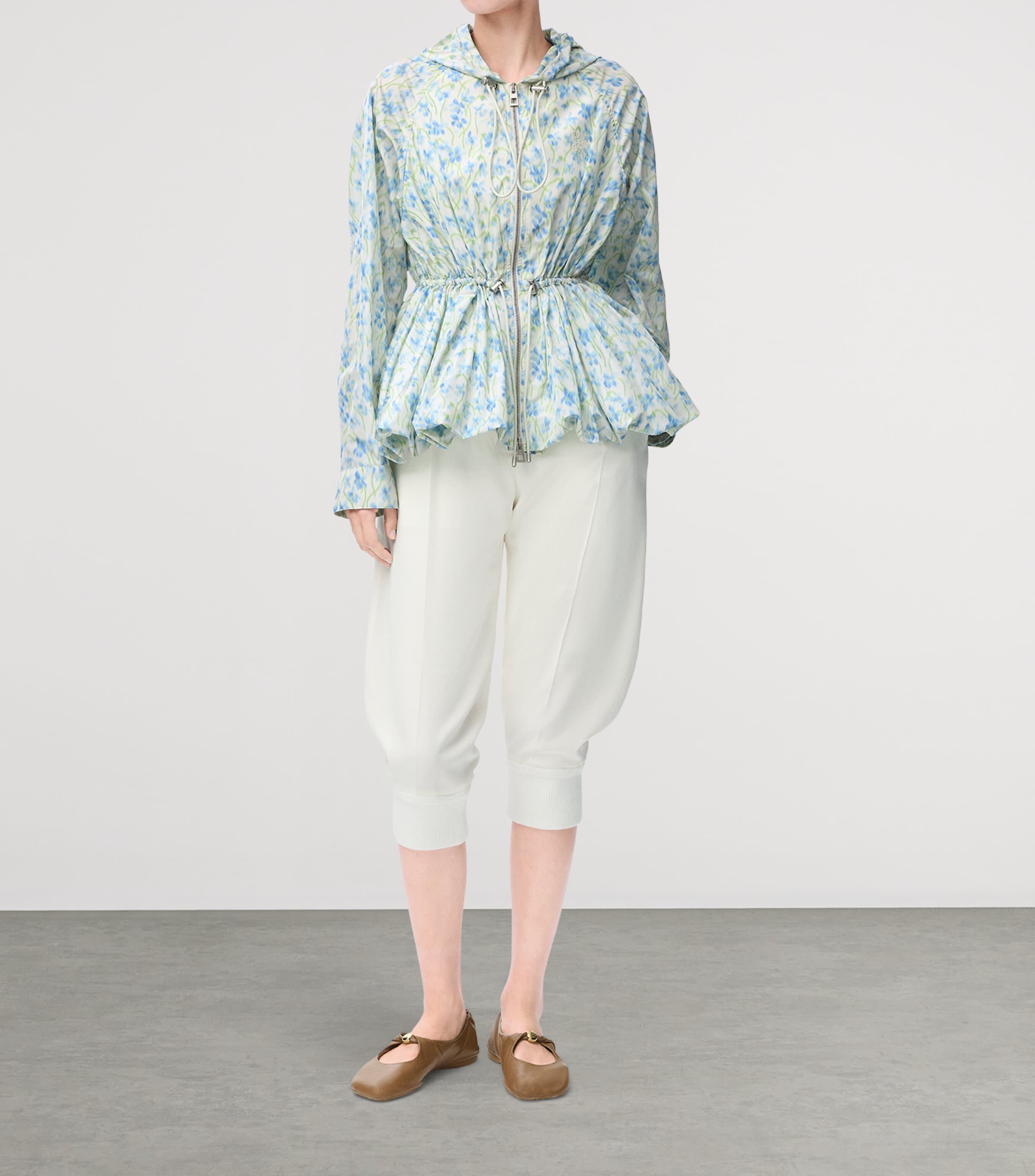 新作☆LOEWE フード付 花柄 ジャケット レギュラー丈 07e6b3dd05ae15123cdd0397a54101