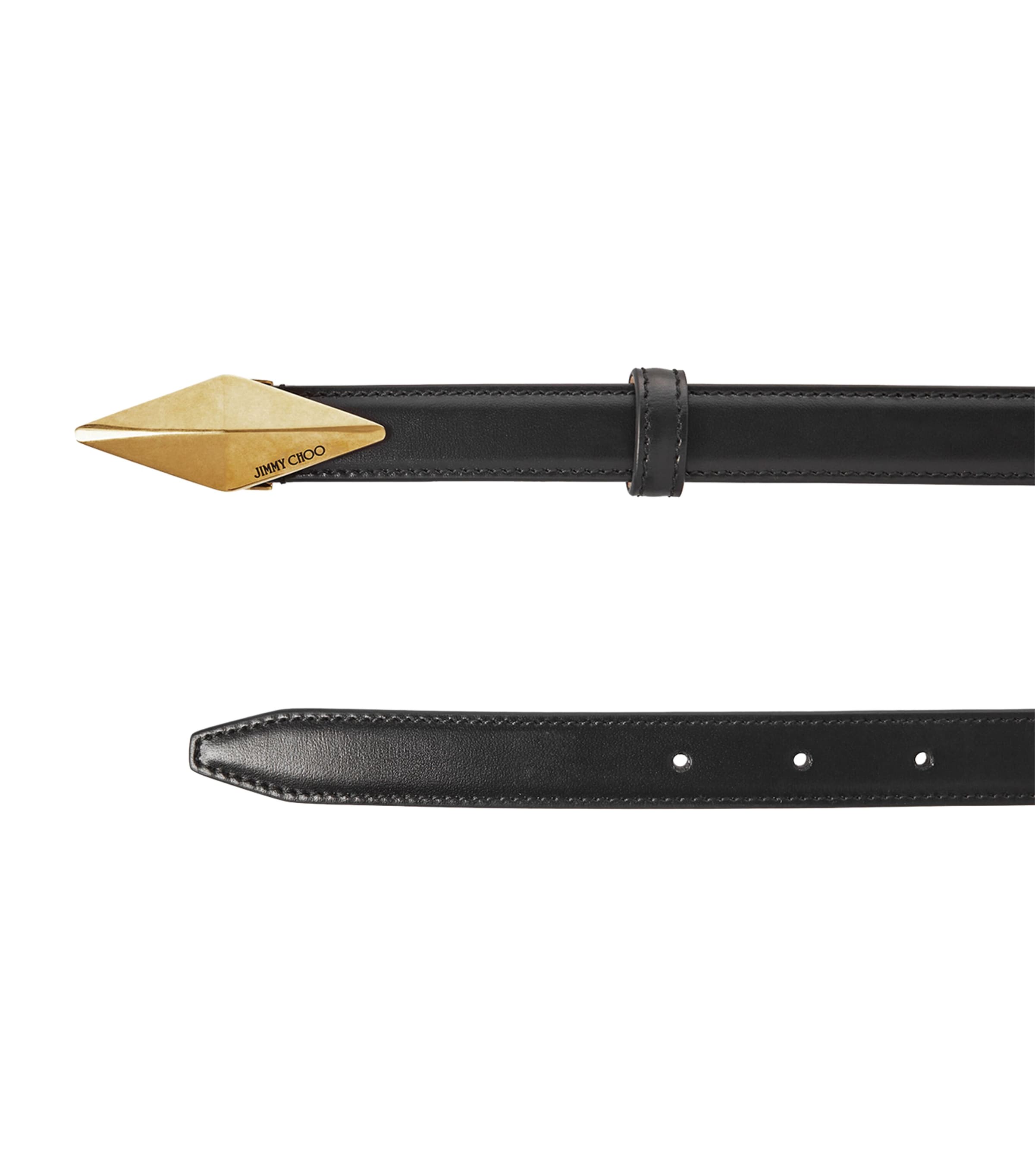 Diamond Clasp Belt BLACK/GOLD Image 4