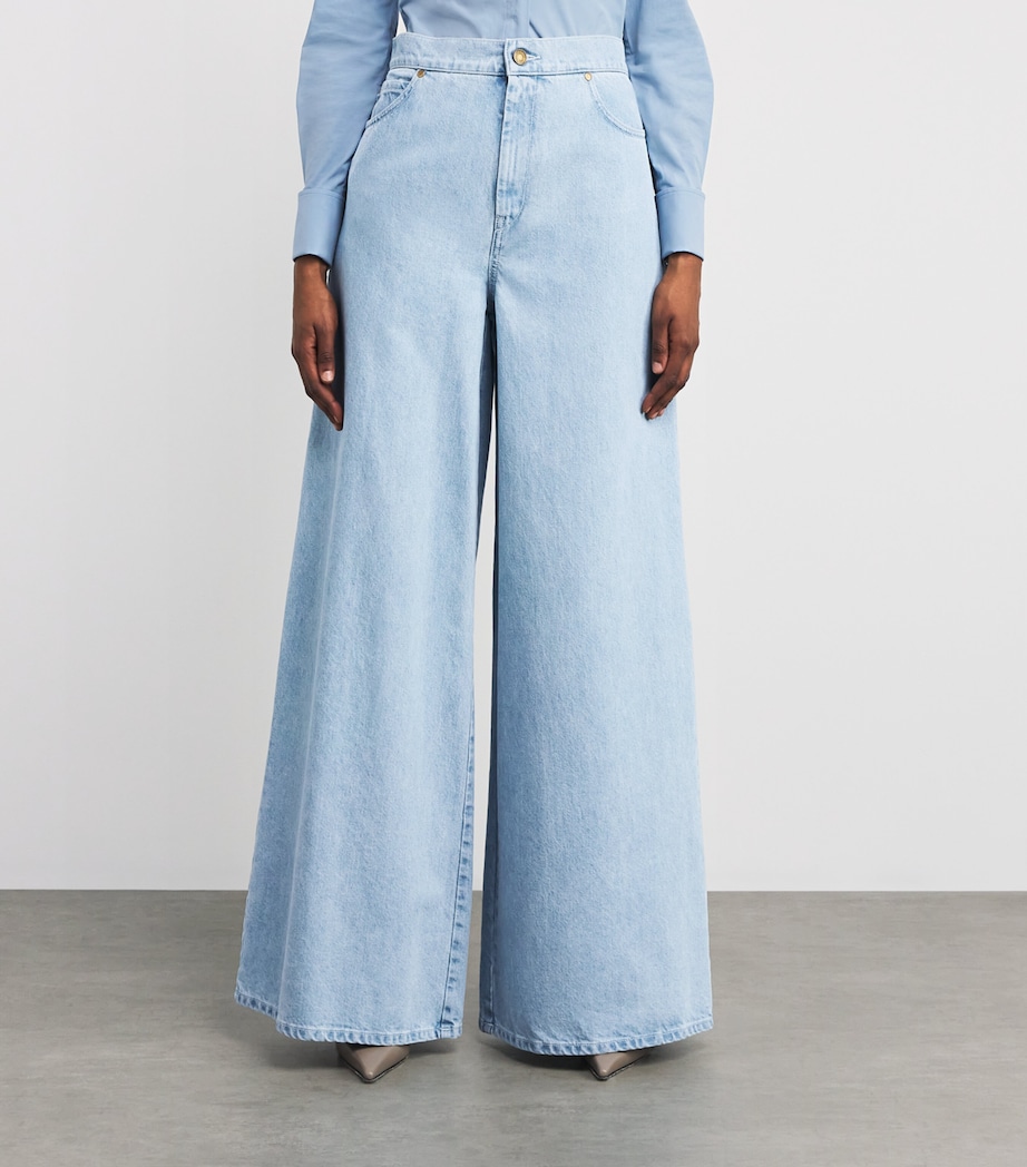 Wide-Leg Jeans LIGHT BLUE Image 3