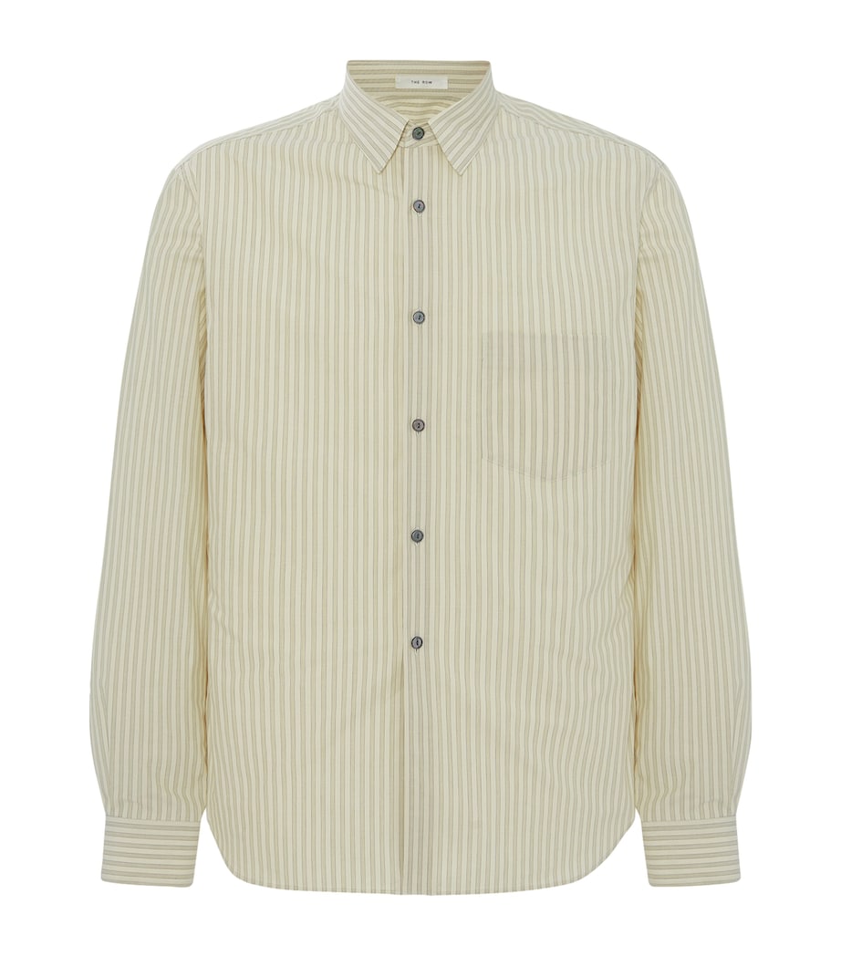 Ashford Organic Cotton Striped Shirt SAGE TINT / GRAPHENE Image 1