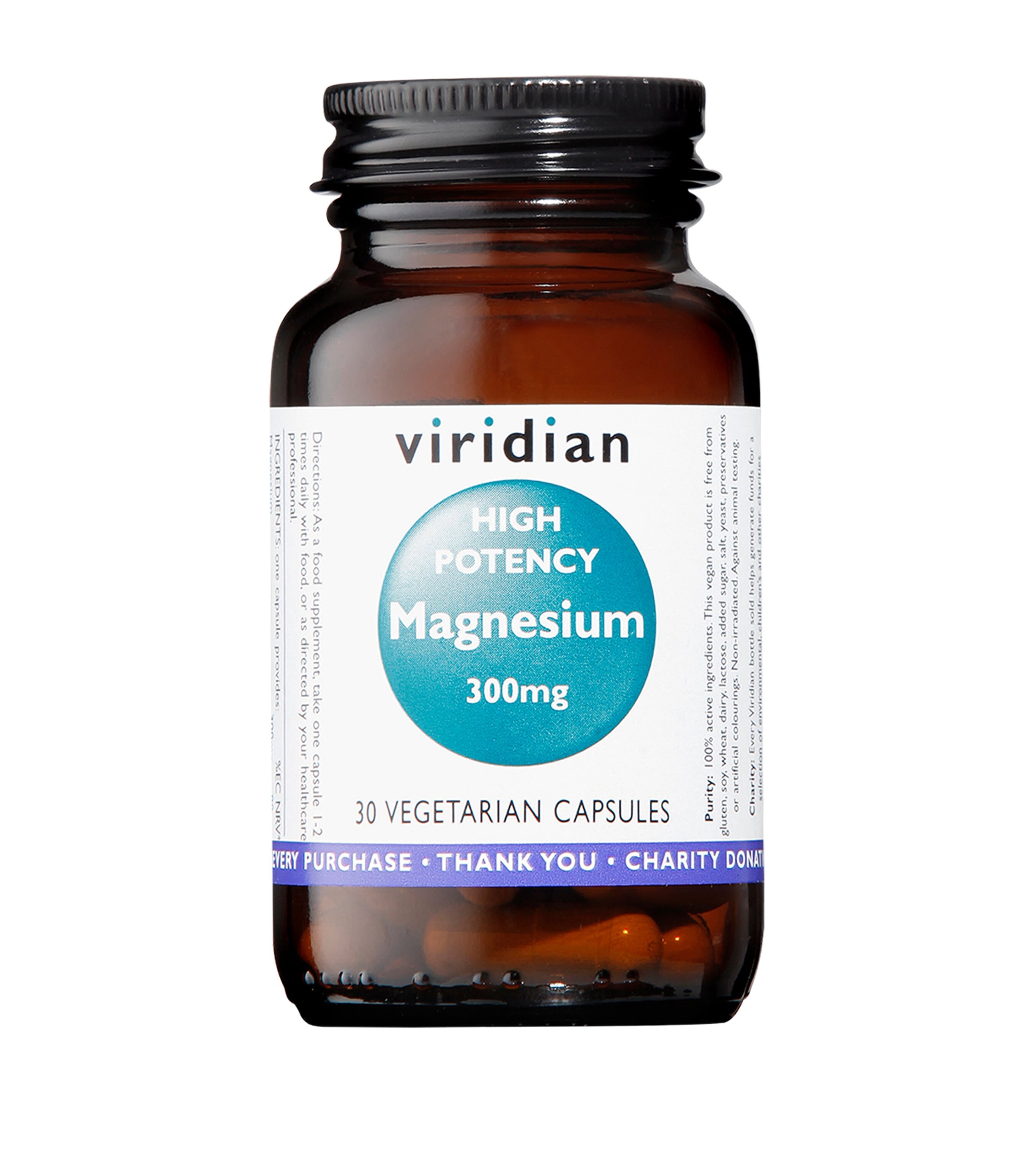Viridian High Potency Magnesium Supplement (30 Capsules) | Health & Wellbeing | Vitamins & Supplements | Body Care | Beauty Supplements | Designers | Viridian
