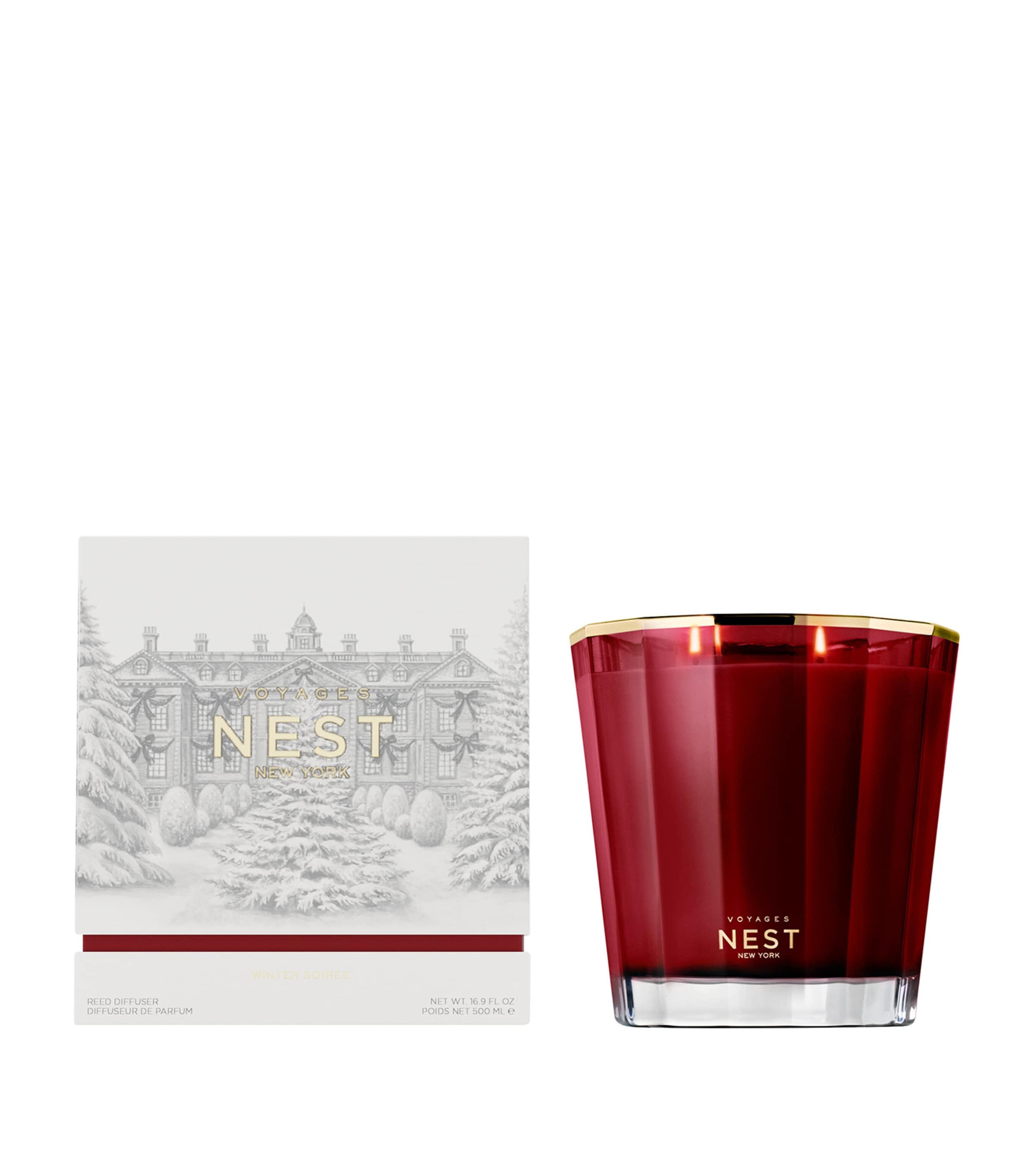Winter Soirée Candle (600g) BURGUNDY Image 1