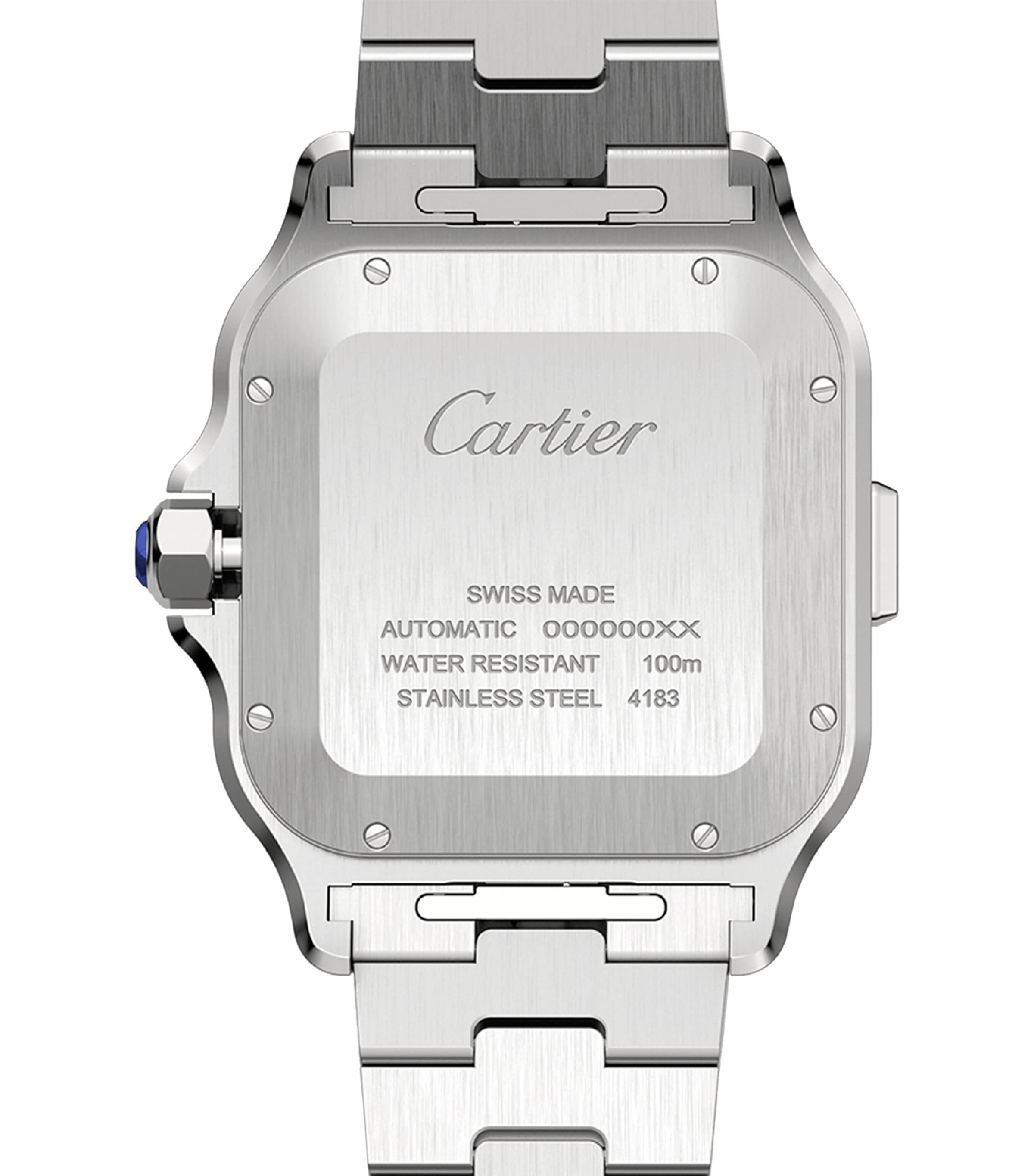 Stainless Steel and Yellow Gold Santos de Cartier Watch 43.3mm GREY Image 5