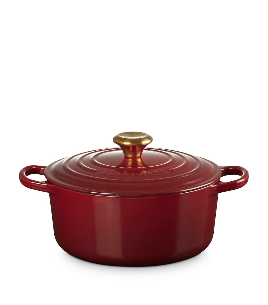 Cast Iron Round Casserole Dish (24cm) GARNET Image 7