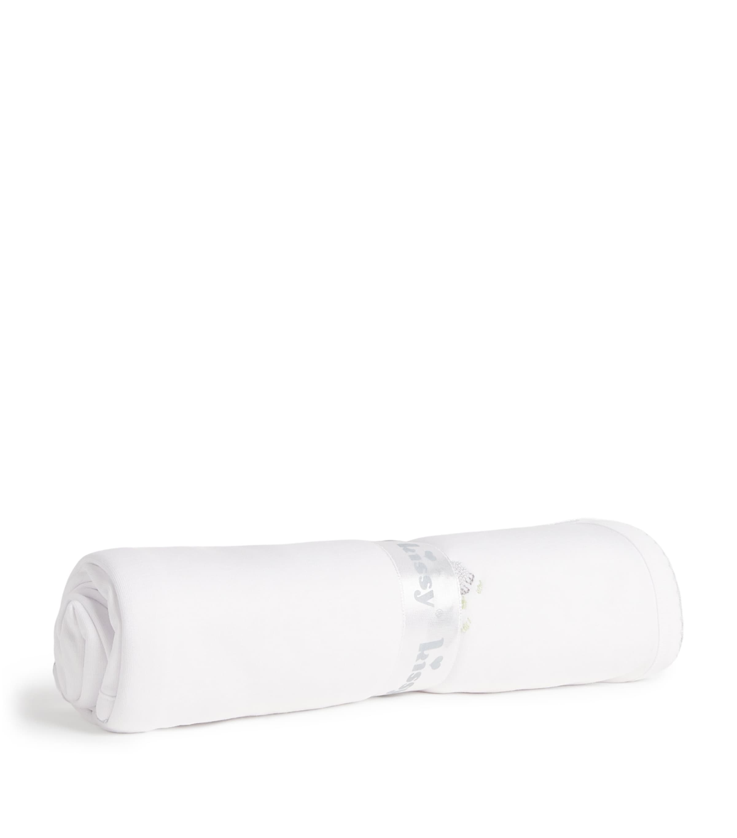 Pima Cotton Sheep Blanket (73cm x 66cm) K193WHITE/SILVER Image 1