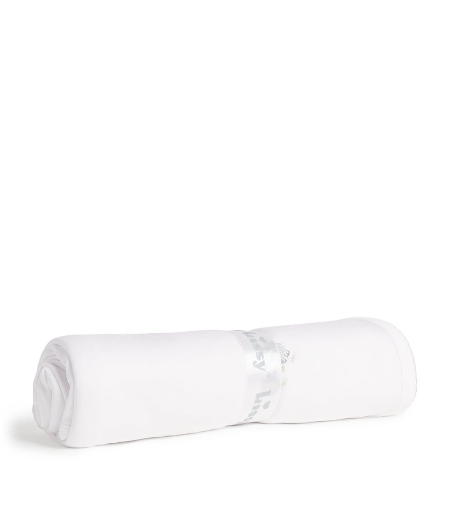 Pima Cotton Sheep Blanket (73cm x 66cm) K193WHITE/SILVER Image 1