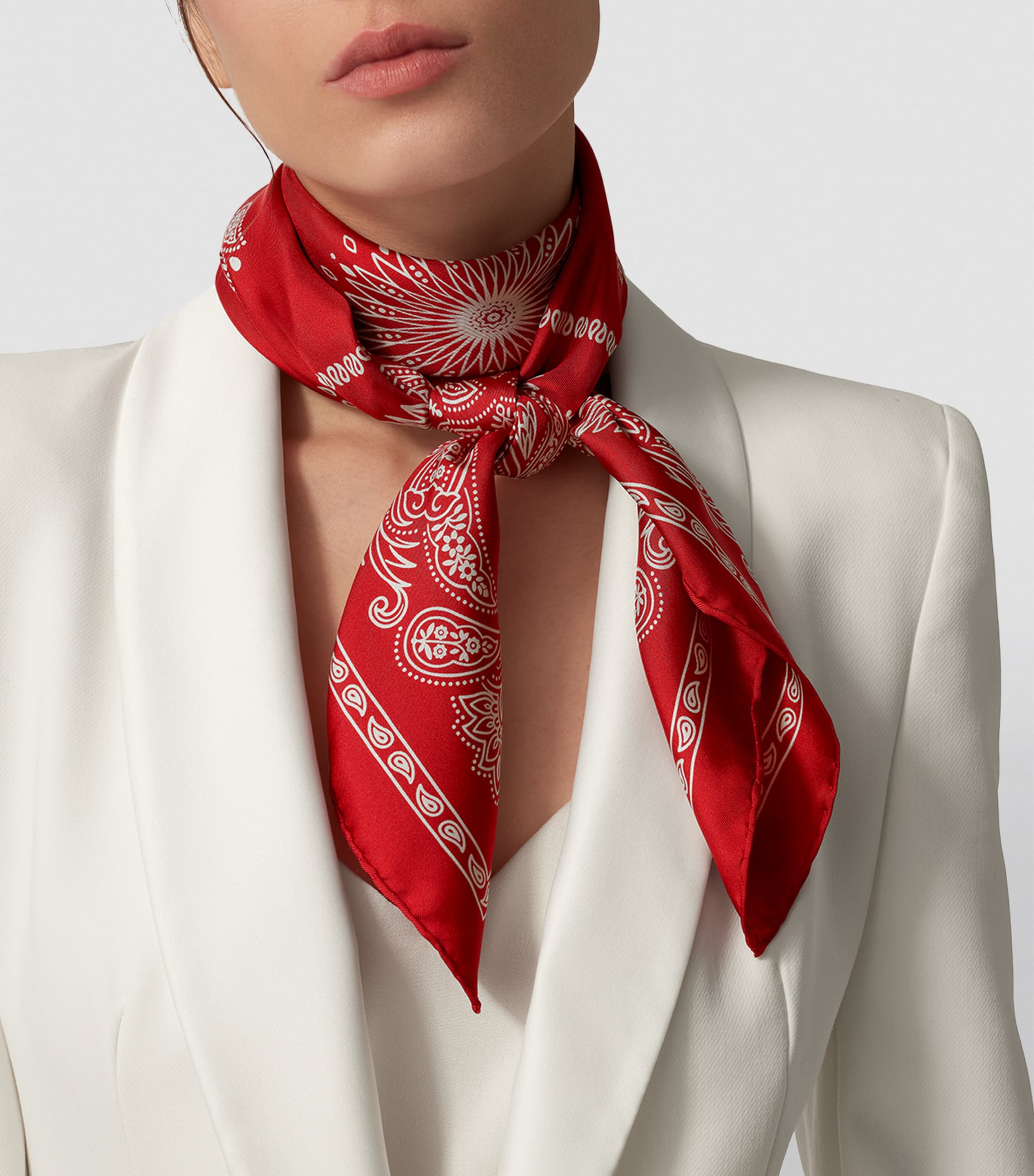 Silk Scarf RED Image 2