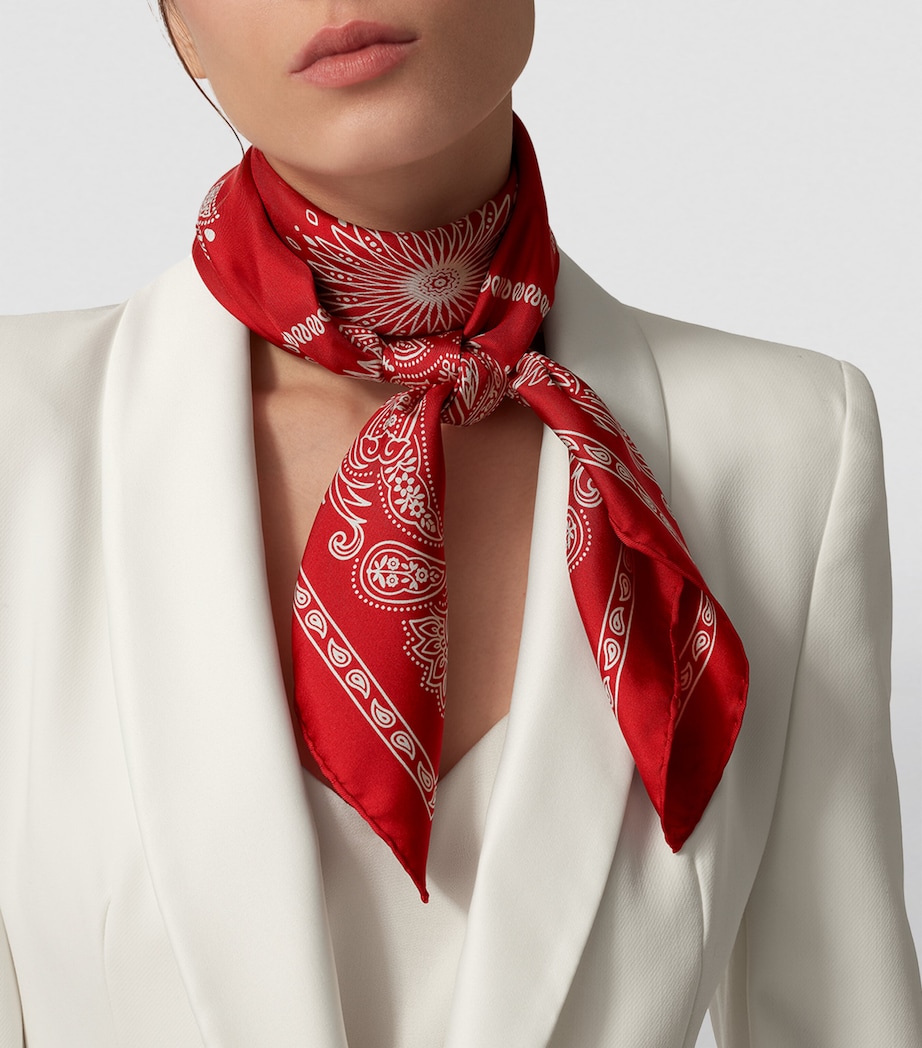 Silk Scarf RED Image 2