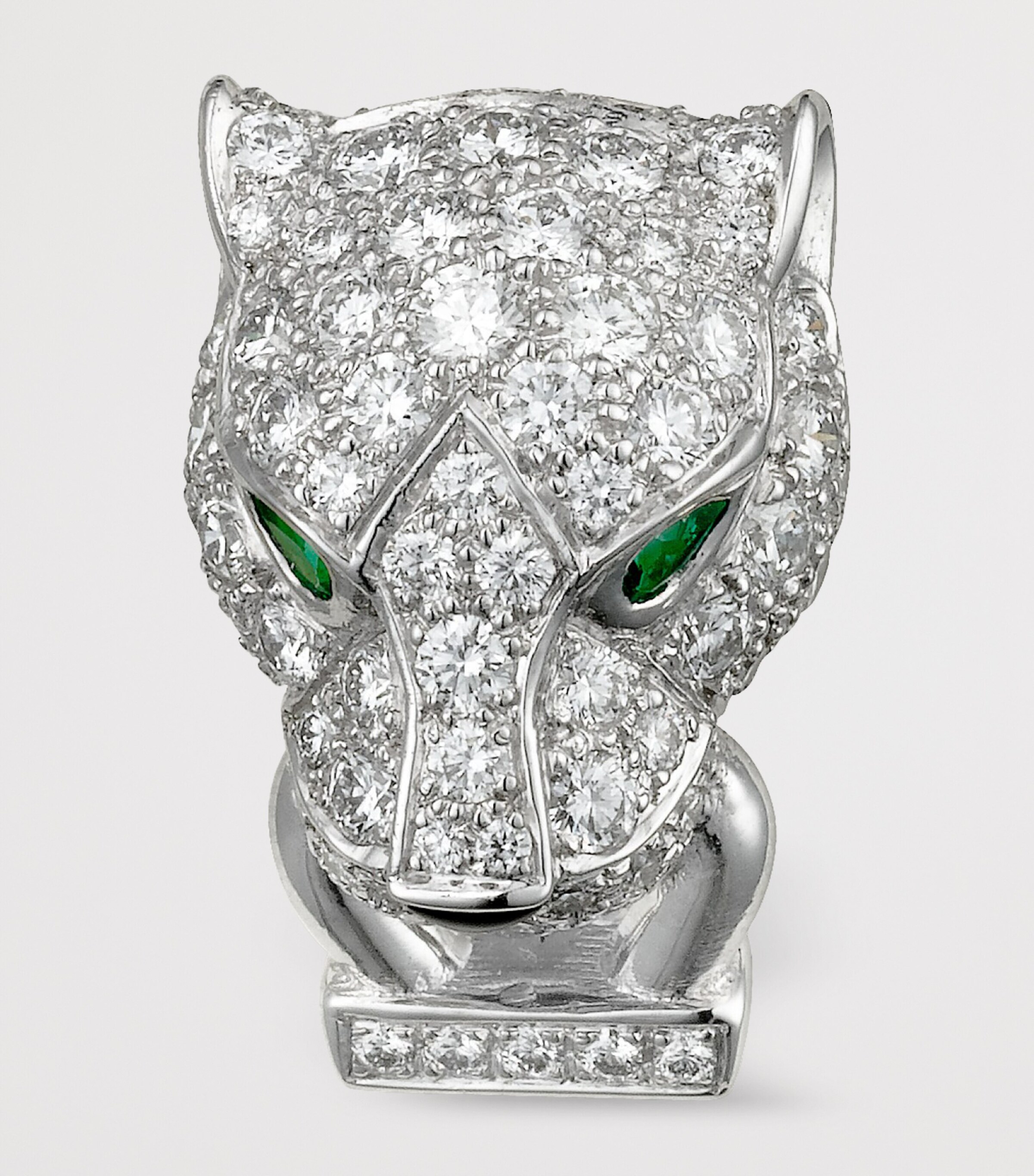 Cartier White Gold, Diamond, Emerald and Onyx Panthère de Cartier Earrings White Gold Image 5
