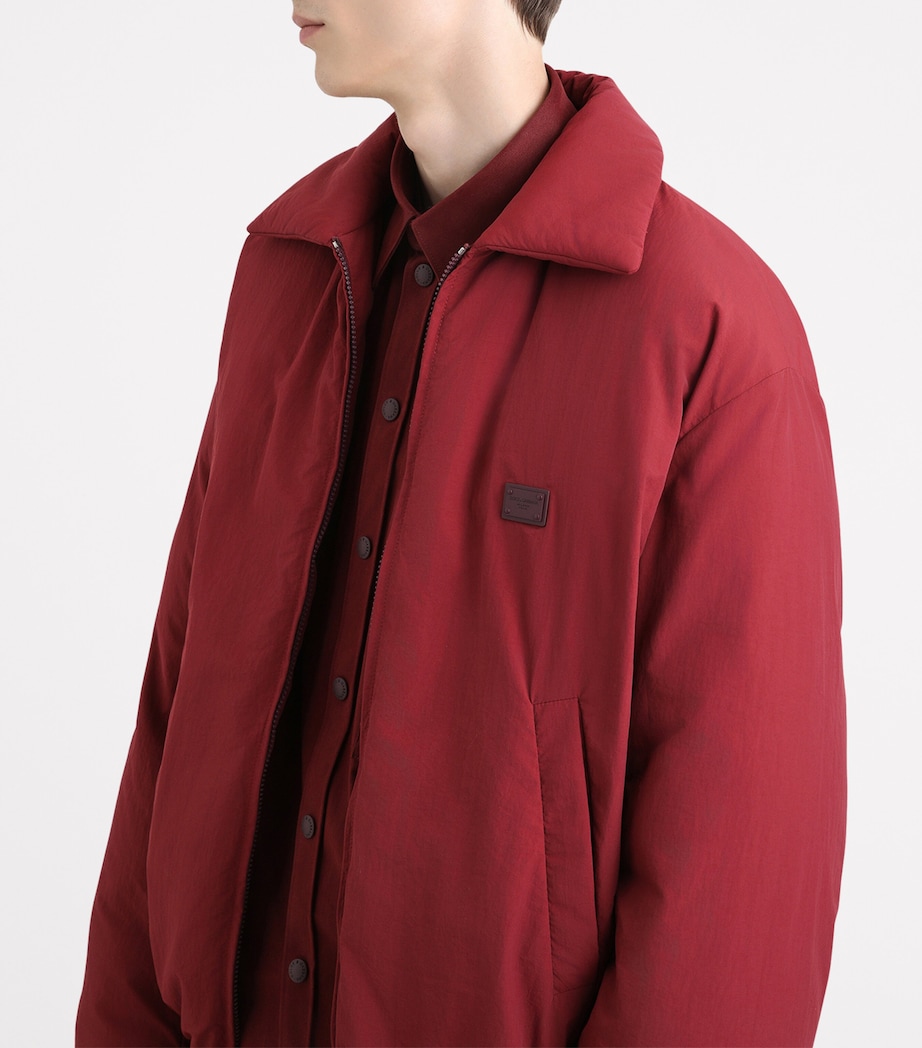 Padded Logo Tag Jacket R0369-BORDEAUX Image 3