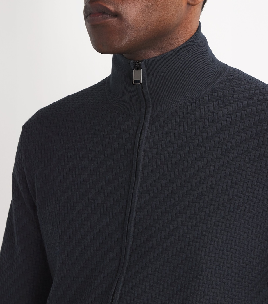 Cotton-Silk-Cashmere Zipped Sweater 4100 Image 6