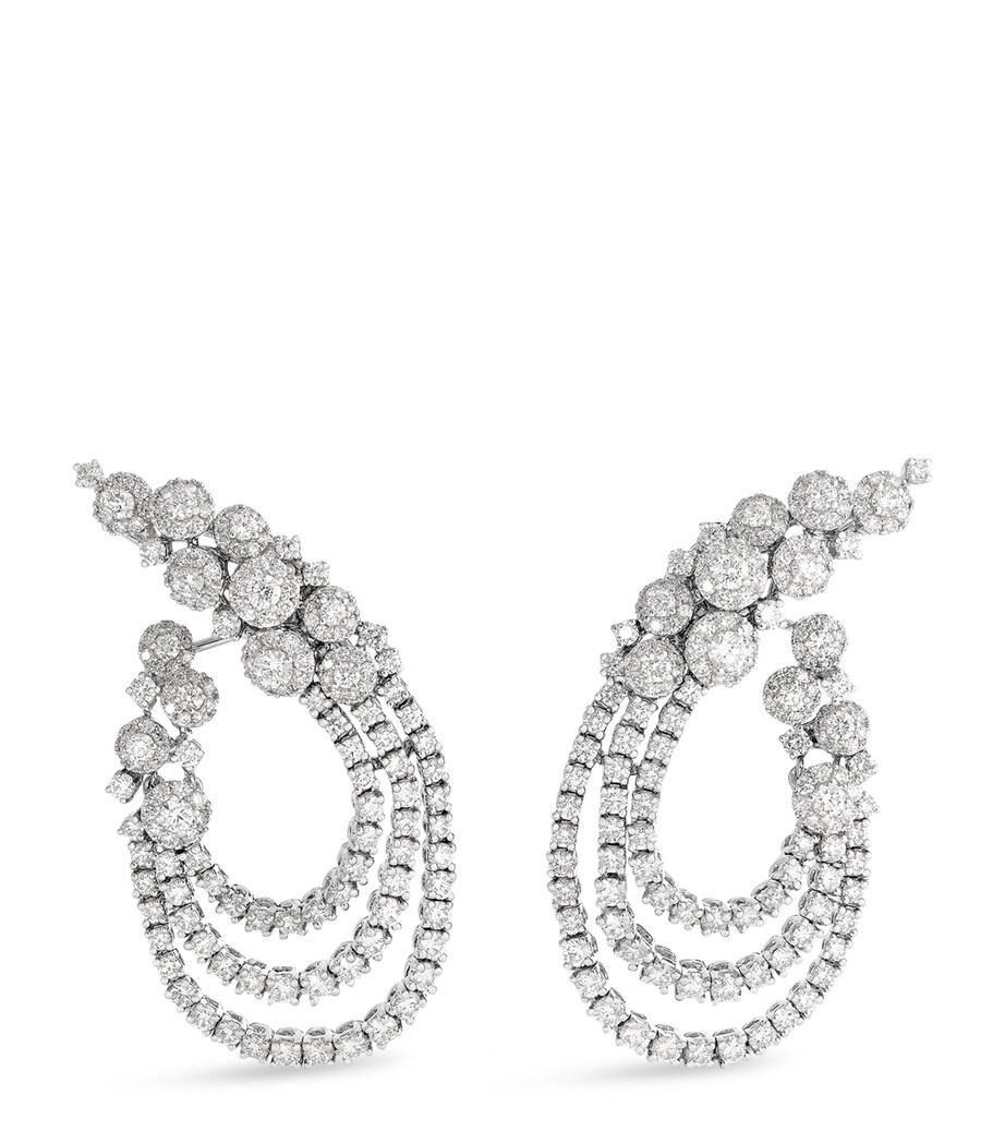 Yeprem White Gold and Diamond Y-Couture Drop Earrings White Gold Image 1