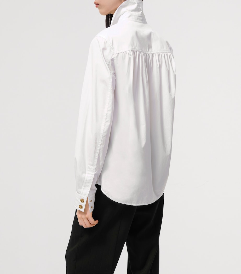 Burberry Womens Cotton Poplin Shirt White Image 3
