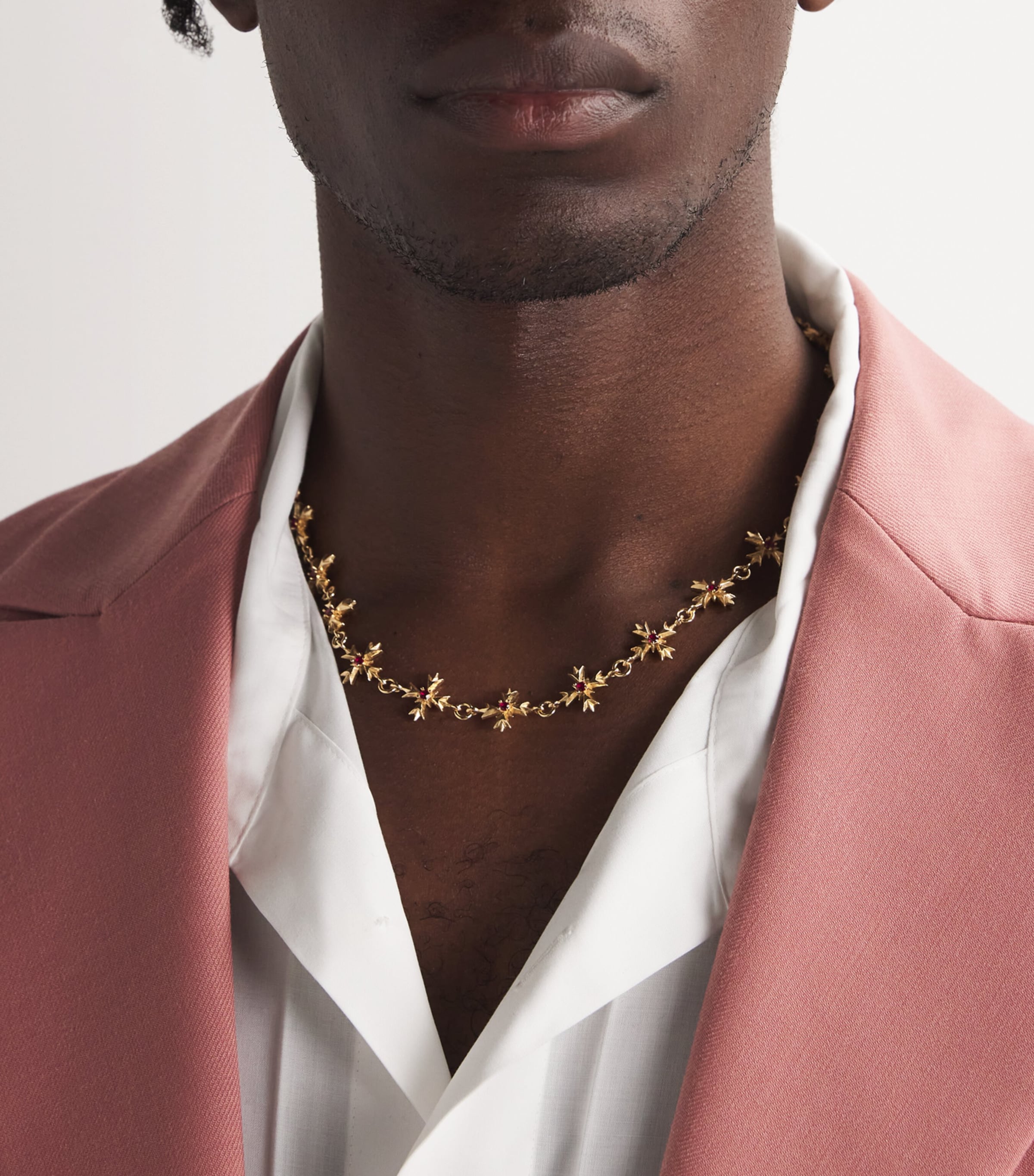 Emanuele Bicocchi Gold-Plated Crystal Crest Necklace Emanuele Bicocchi Gold-Plated Crystal Crest Necklace