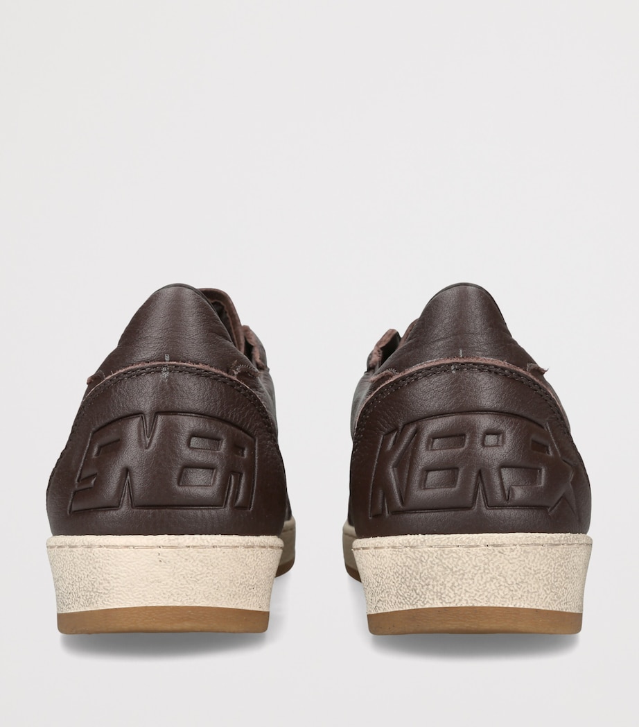 Golden Goose Leather Ball Star Sneakers Dark Brown Image 4