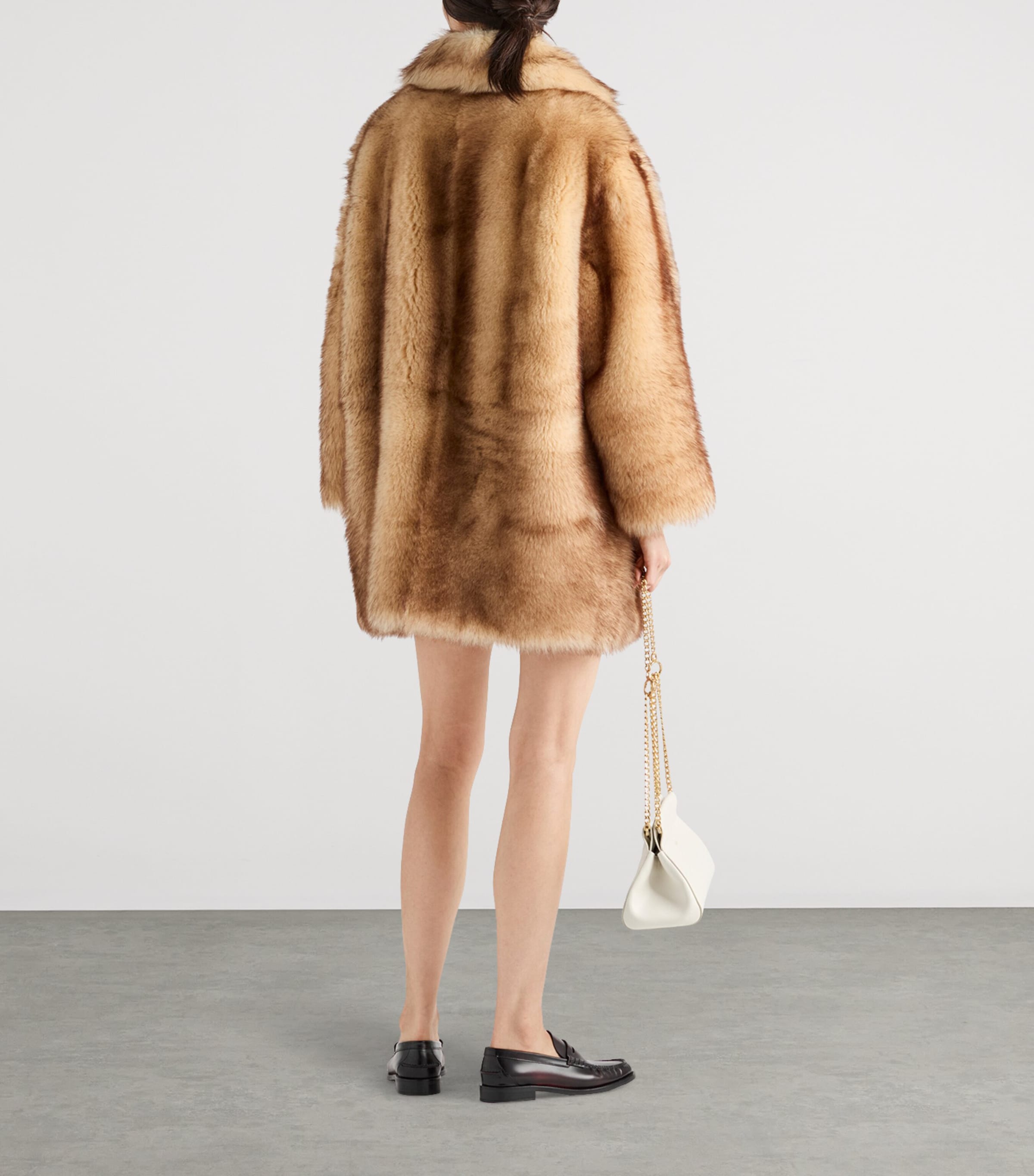 Shearling Caban Jacket F0151 Image 5