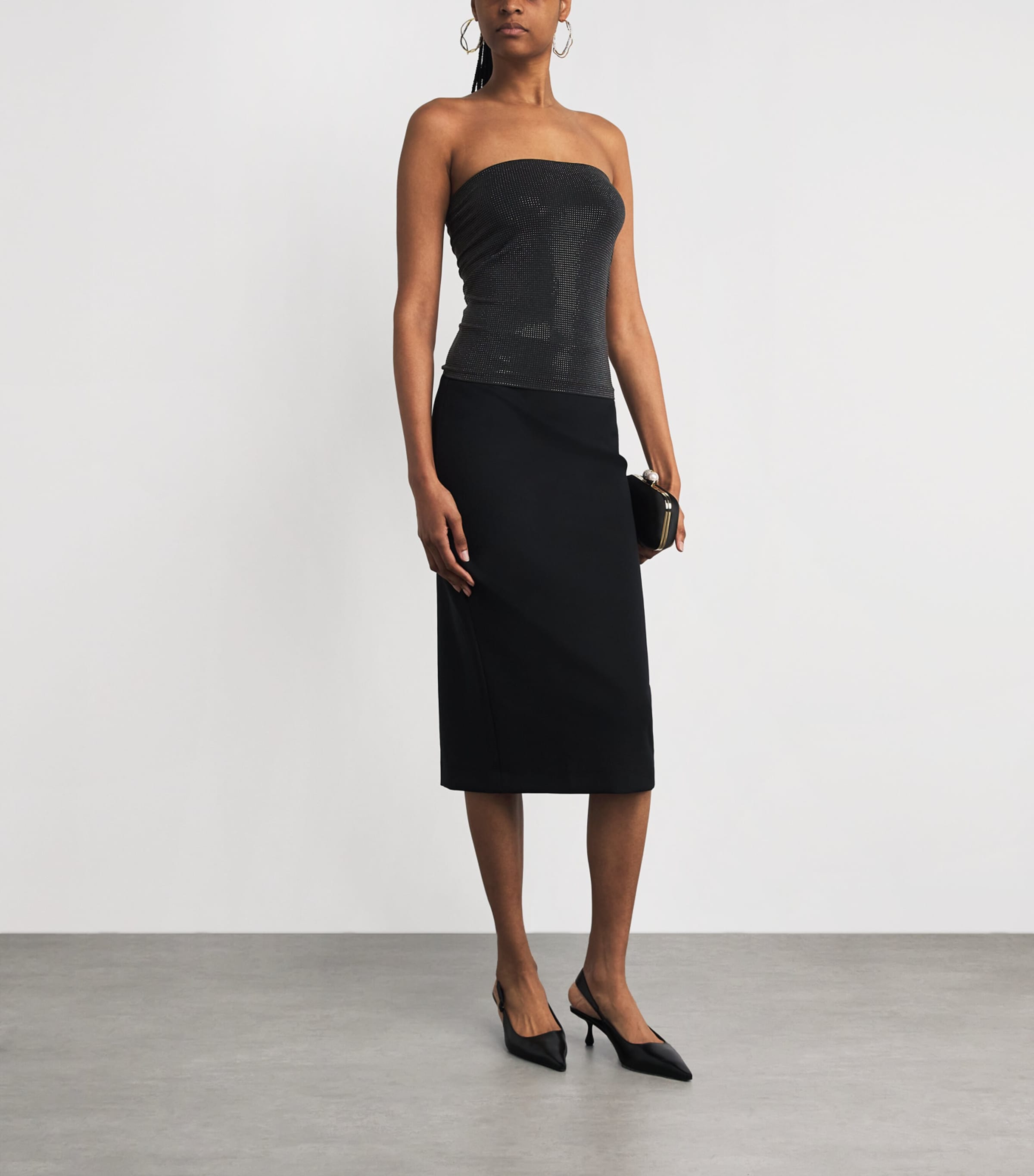 Embellished Liquid Fatal Tube Top 8057 LIQUID BLACK Image 2