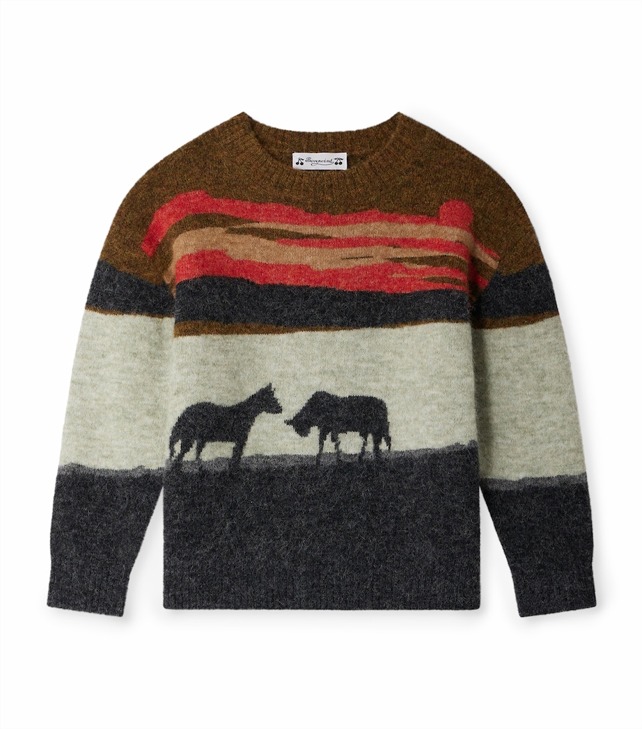 Jacquard Sweater (4-8 Years) KAKI FONCE Image 1