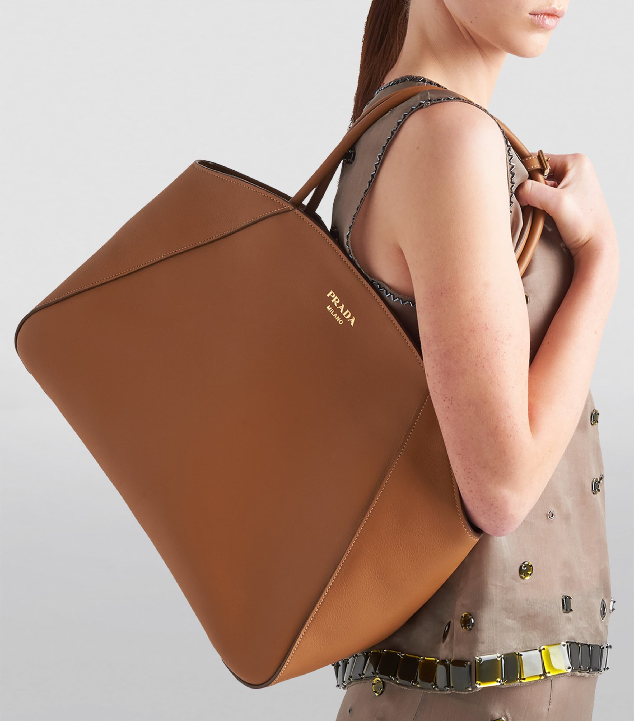 Large Leather Tote Bag F03BH Image 5