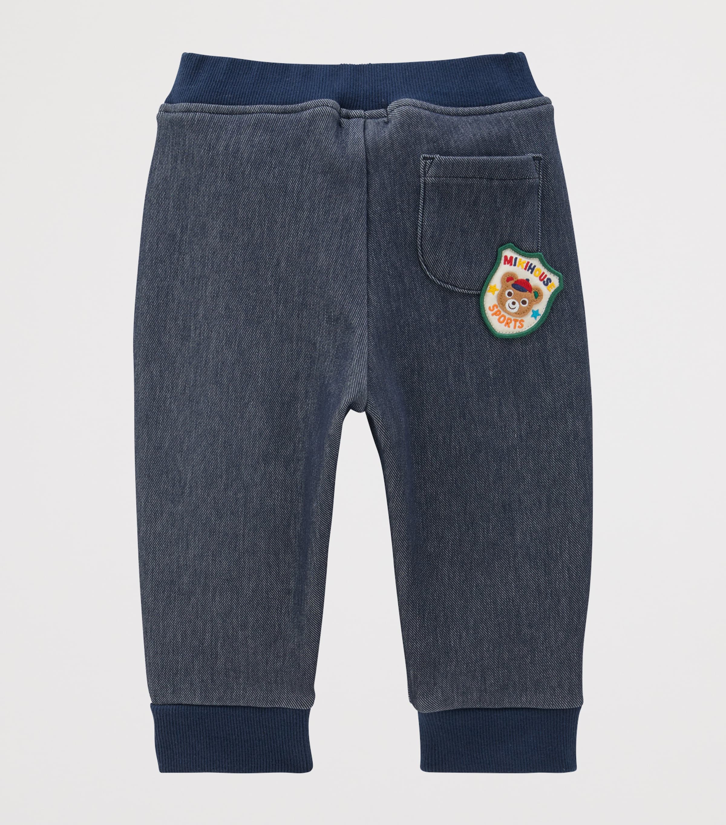 Miki House Denim-Effect Applique Sweatpants (1-5 Years) Image 2
